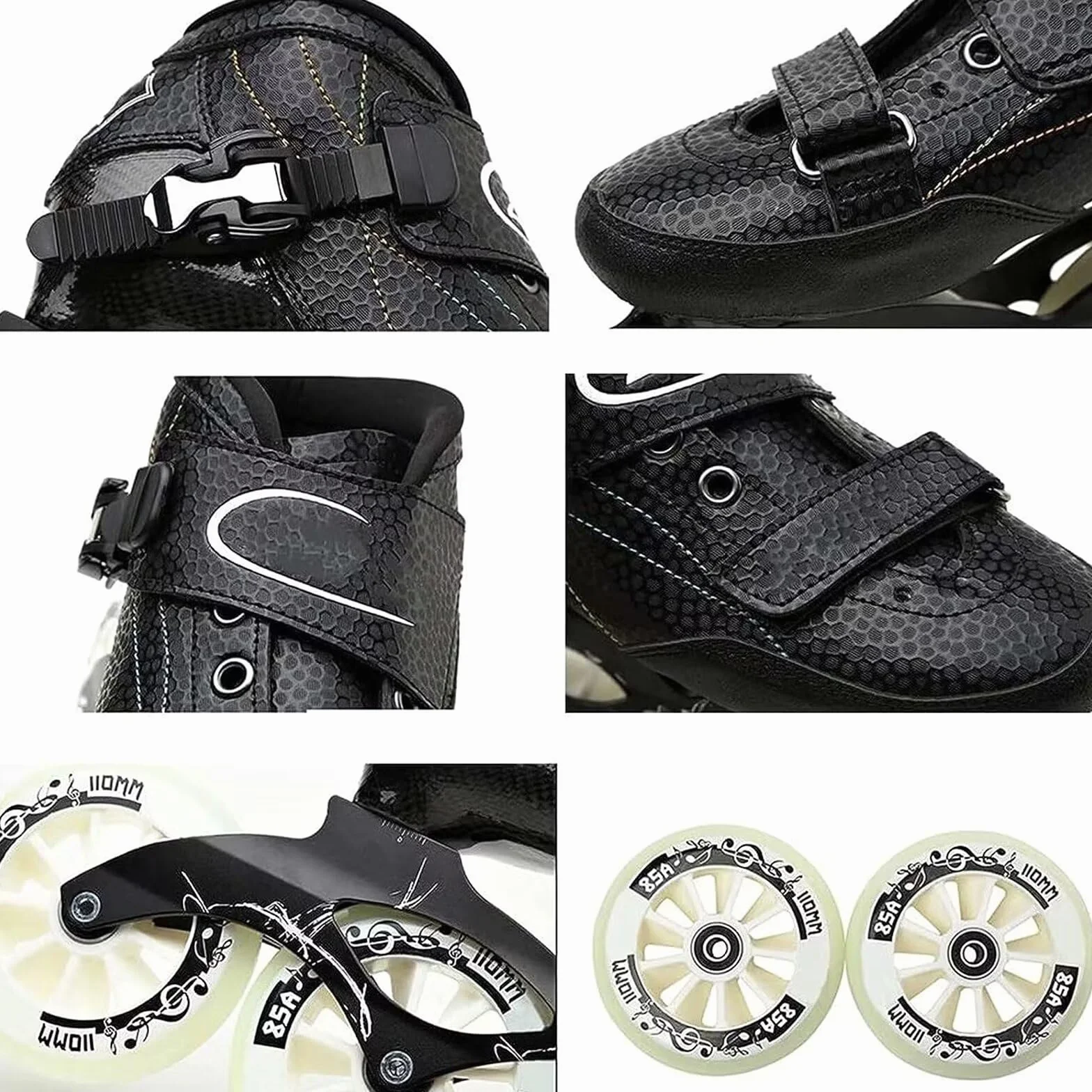 Pattini da velocità in linea professionali in fibra di carbonio a 4 ruote per uomo donna