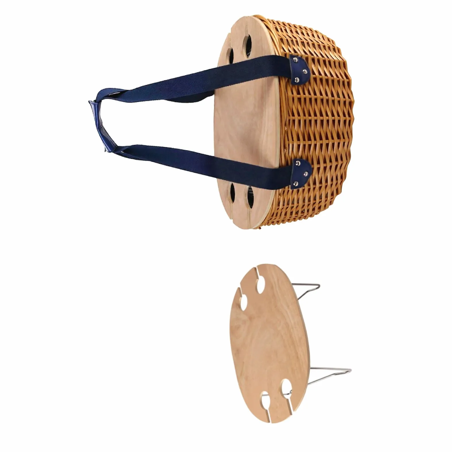 Elegante set da pranzo per 2 persone, con tavolo pieghevole e borsa termica e utensili completi per avventure nella natura, cestino per pasti all'aperto con frigorifero