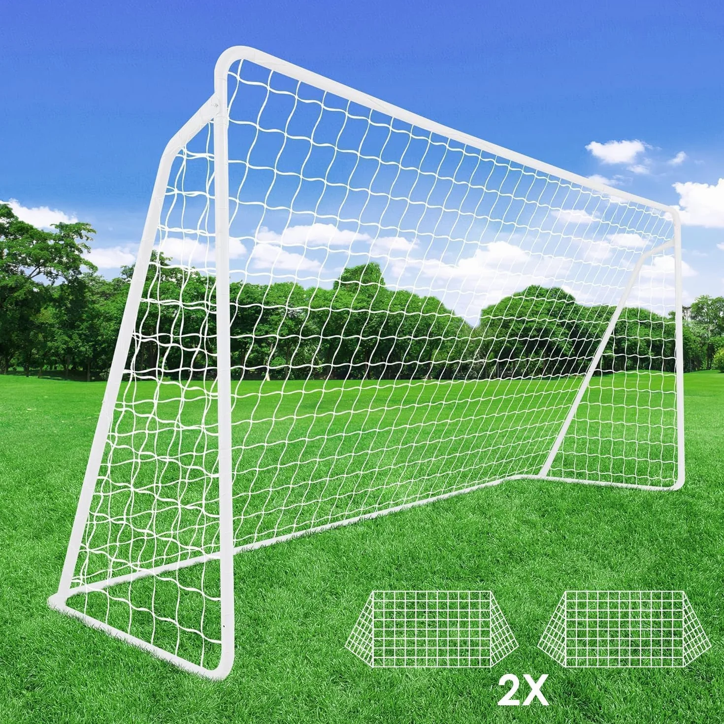 Porta da calcio 365 x 182 cm 240 x 150 cm grande per bambini adulti con rete