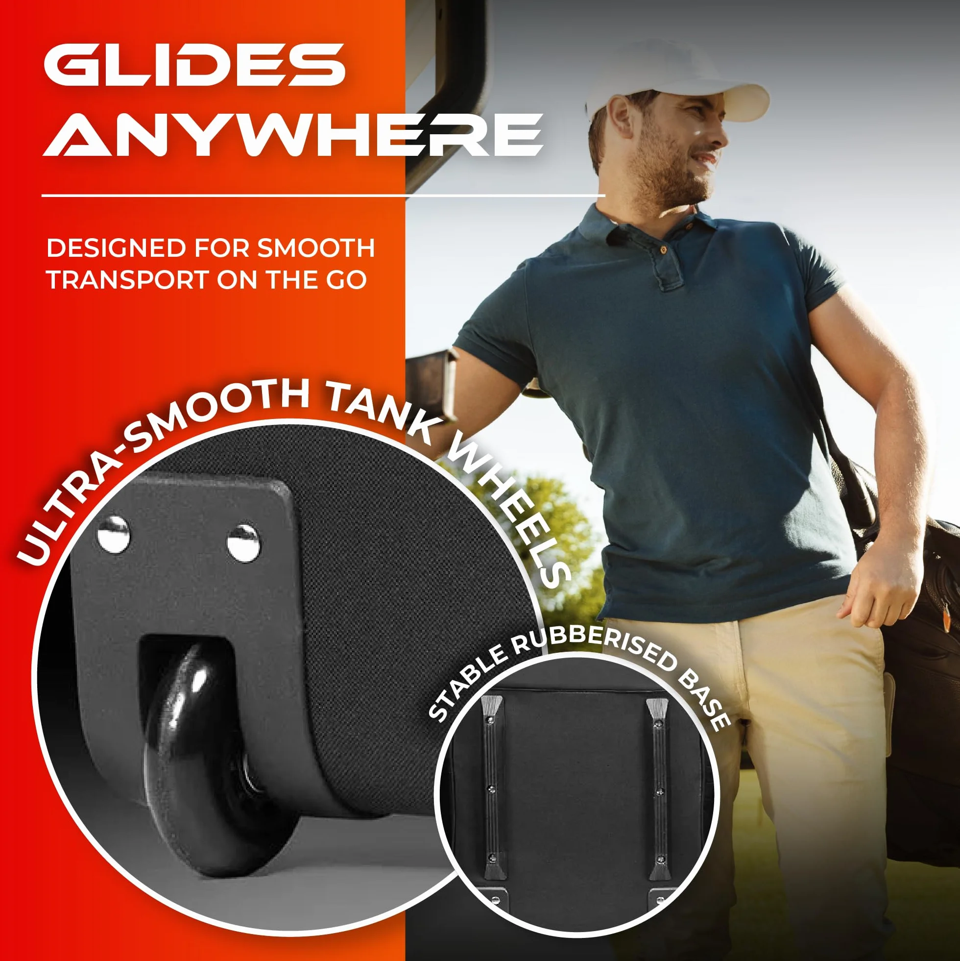 SWIFTEE Borsa da golf da viaggio di alta qualità con custodia rigida Swiftee Top & TSA Lock - Tessuto Oxford 1680D, ruote oversize, trasportino aereo leggero per la massima protezione del club