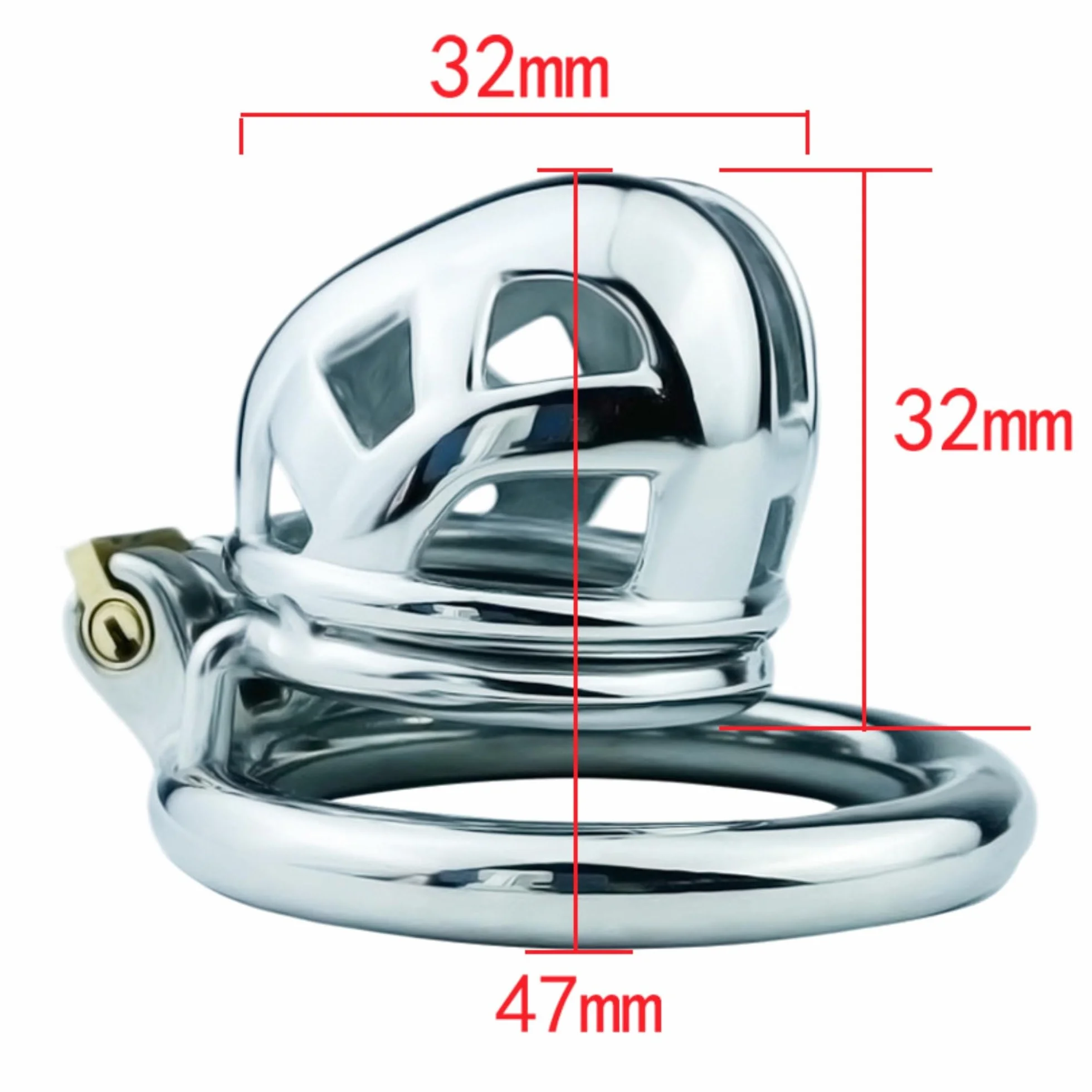 Anello da Appendere da Uomo in Acciaio Inossidabile con Chiusura Nascosta Anti-Spostamento 40mm 45mm 50mm 55mm
