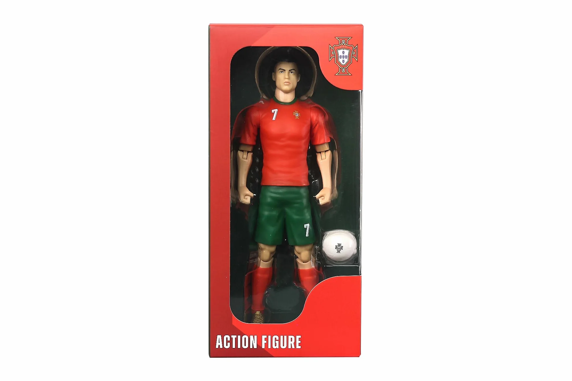 Megableu Statuetta Calcio Ronaldo 20 cm Figura Realistico Articolato Licenza Ufficiale 10 Punti Articolazione Giocattolo Calcio