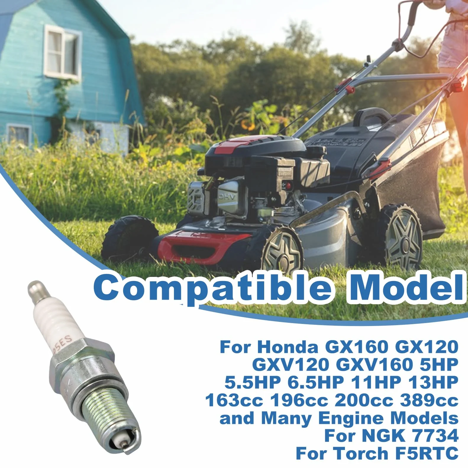 BPR5ES kit candela per Honda GX160 GX120 GXV120 GXV160 5HP 196cc NGK 7734