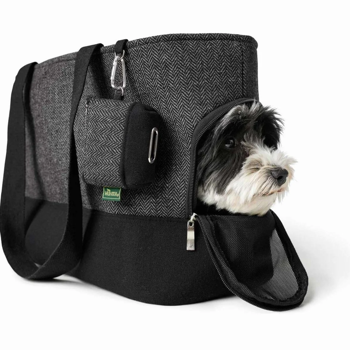 HUNTER Shopper Barcelona 40x19x30 cm szary z astuccio porta sacchettini