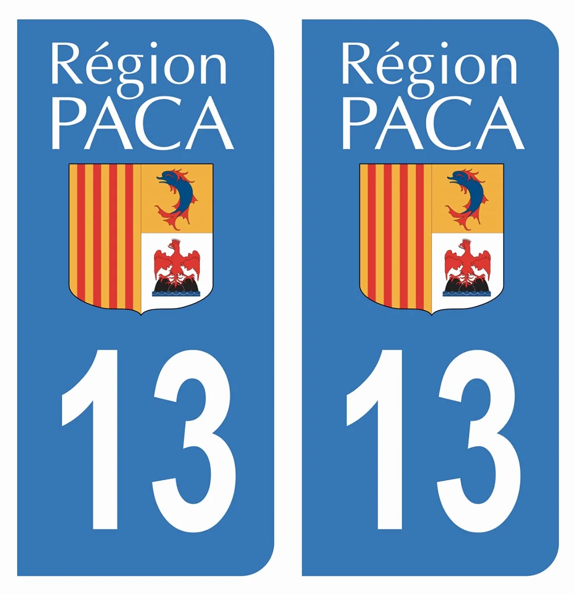 HADEXIA - Adesivi per targa auto, dipartimento, 13 bocches-du-rodano antico logo Regione PACA