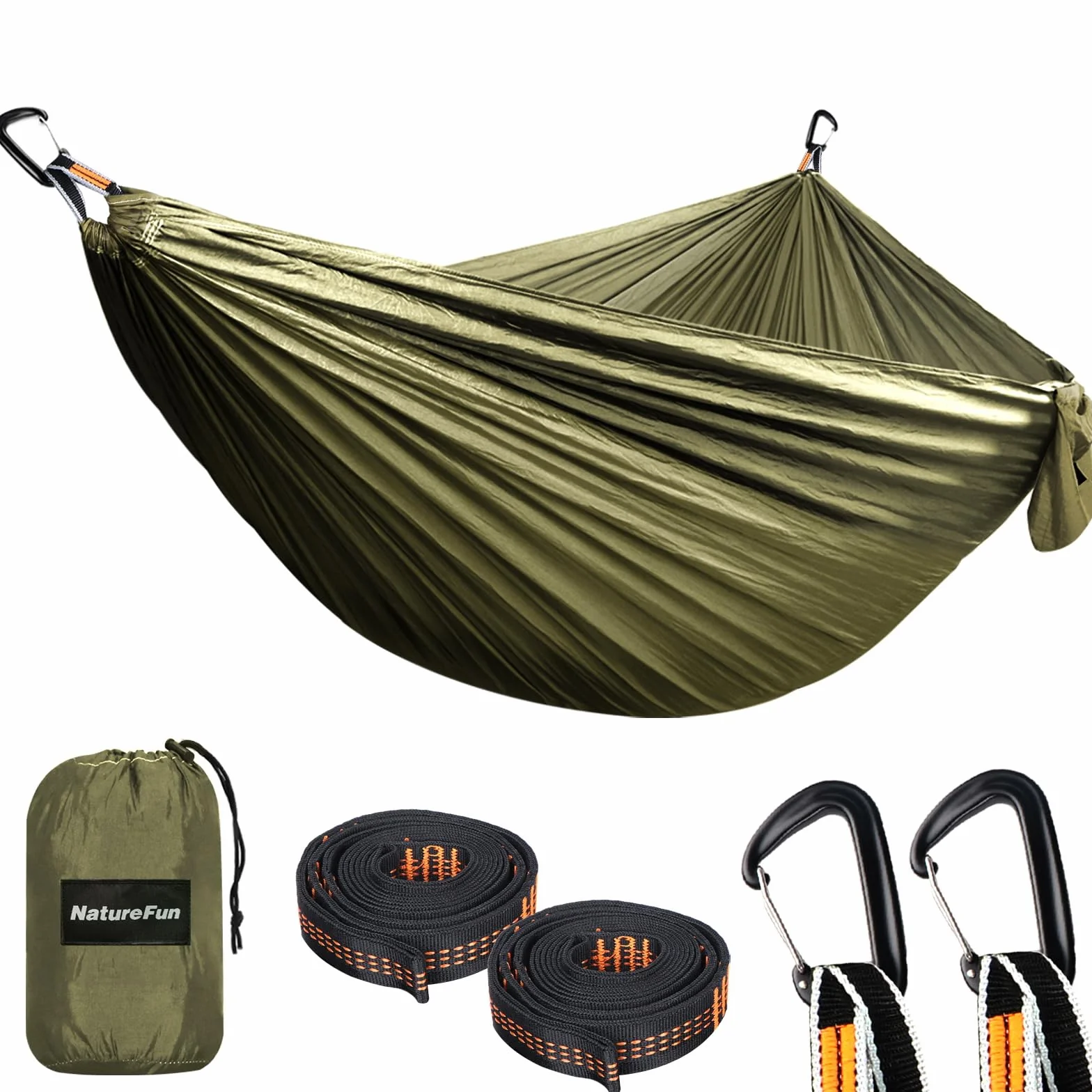 NATUREFUN Amaca da Campeggio Ultraleggera 300x200 cm Carico 300kg Nylon Paracadute Traspirante