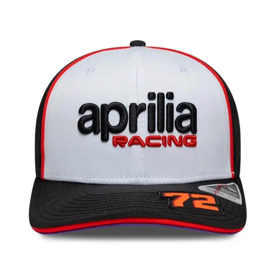 Aprilia Racing Superbike Marco Bezzecchi Berretto da Baseball Cappello Regolabile Bianco Nero 2026