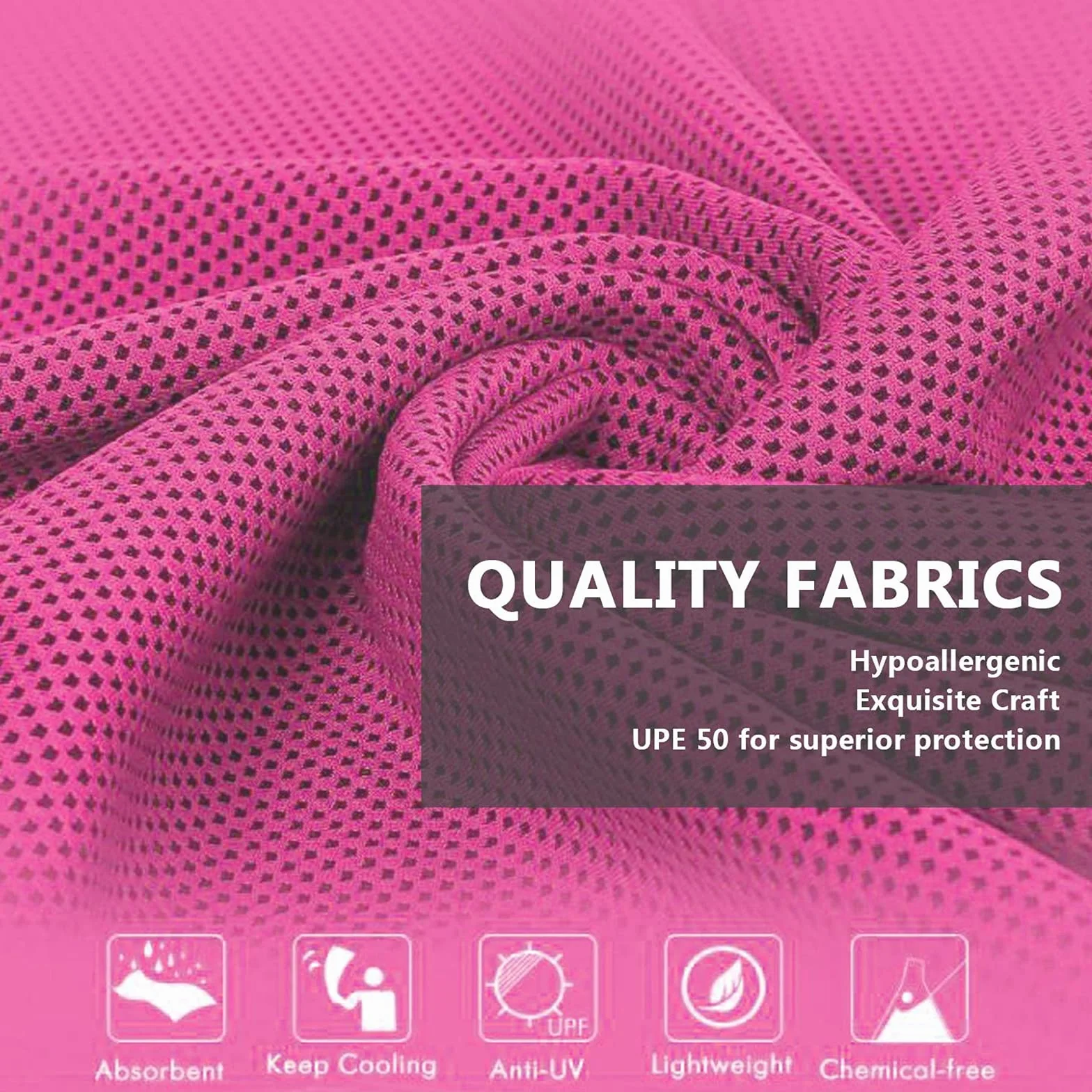 SZELAM Asciugamano rinfrescante in microfibra 101.6x30.5 cm per yoga sport 4 pezzi rosa rosso verde blu scuro nero