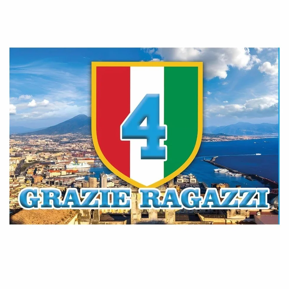 Bandiera Napoli Scudetto 150x100 cm Torna Campione Stagione 2024 25 Gadget