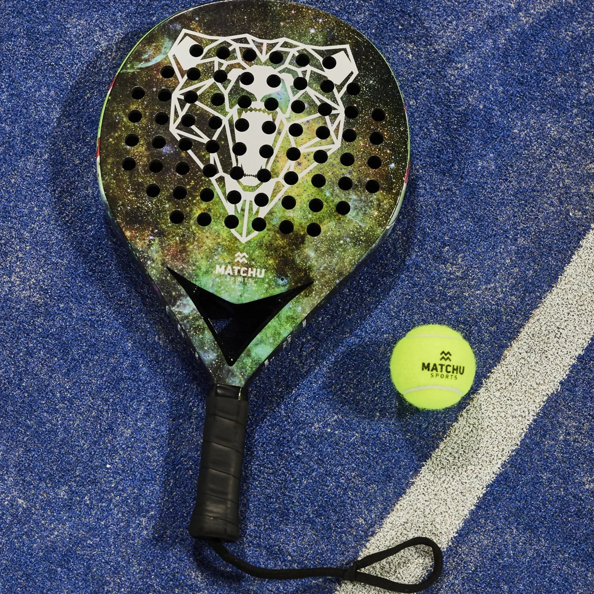 Racchetta Padel MATCHU Telaio Carbonio Fibra Vetro Schiuma EVA Presa 3D