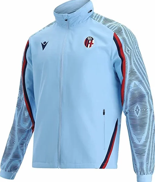 Macron Merchandising Ufficiale antivento con zip e pile Bologna FC 2021/22 Unisex Adulto