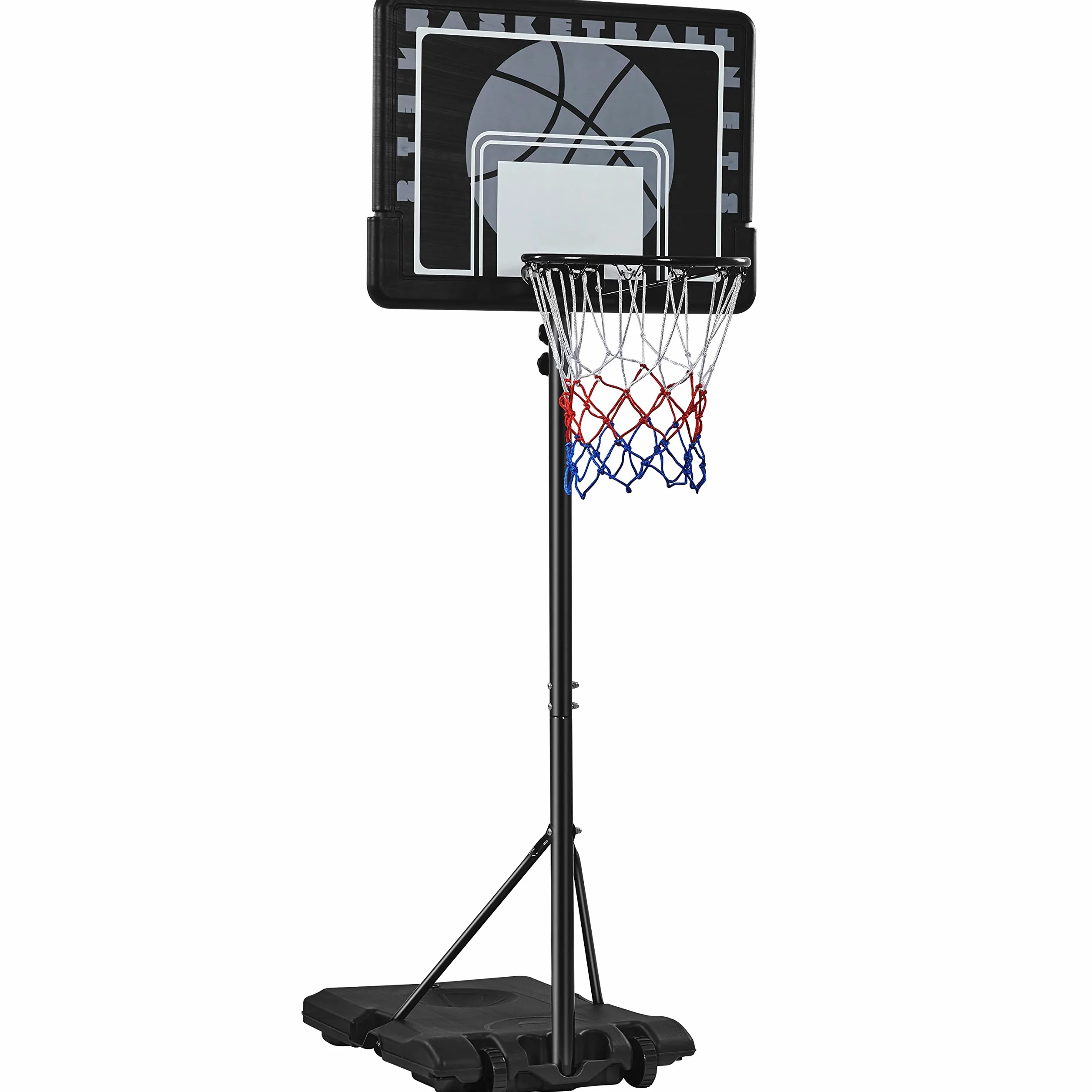 Yaheetech Canestro Basket Esterno Interno in HDPE e Metallo con Colonna Tabellone Canestro
