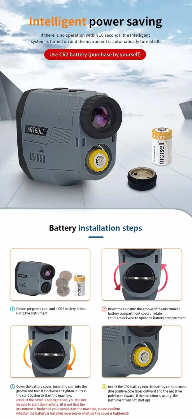Telemetro da golf con interruttore di pendenza e blocco PIN 700 metri 5 modalità ±0,5 yd Precisione Flag-Lock 6x Ingrandimento Laser Distanza Meter per la caccia Monoculare Range Finder