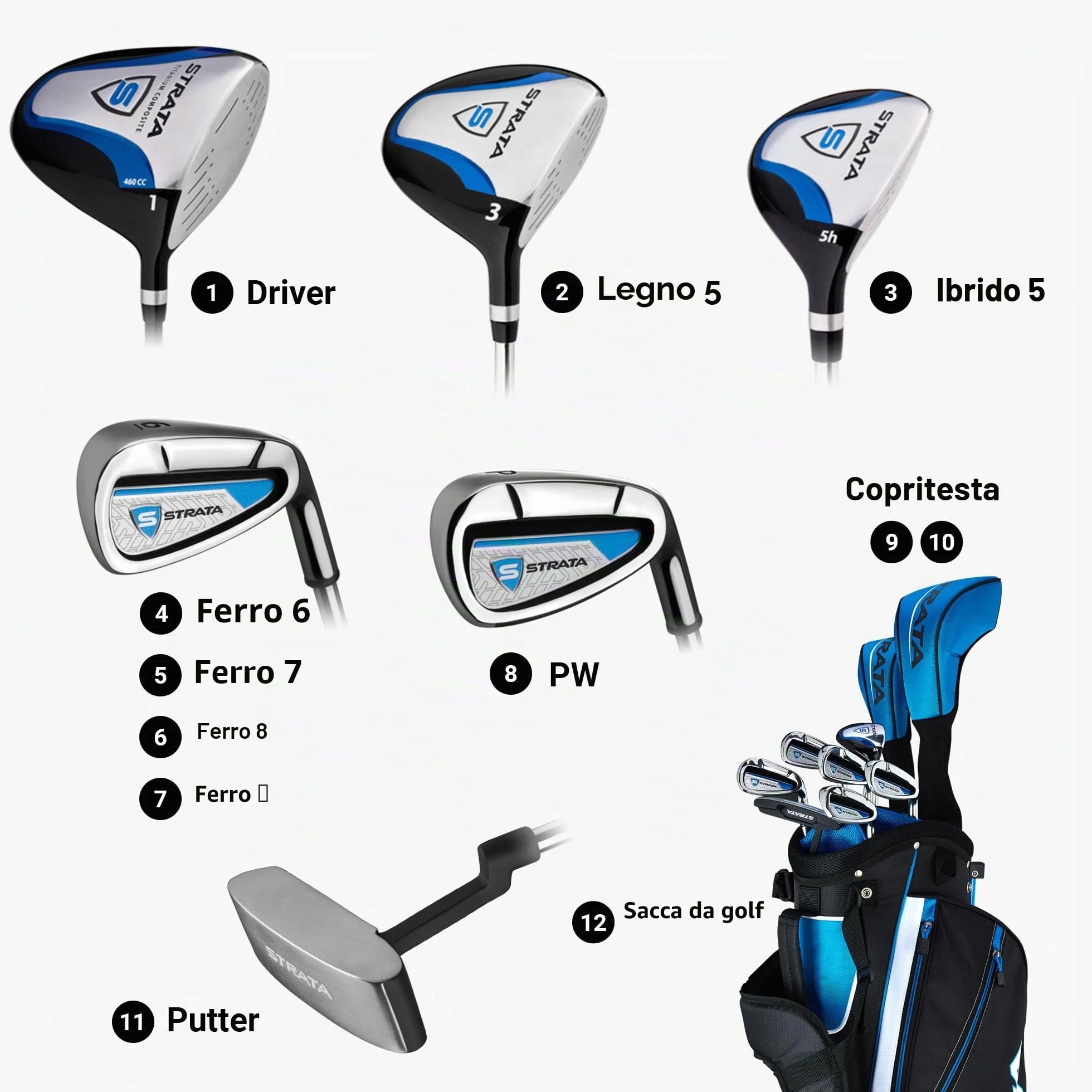 Strata Golf Set mazze da golf uomo
