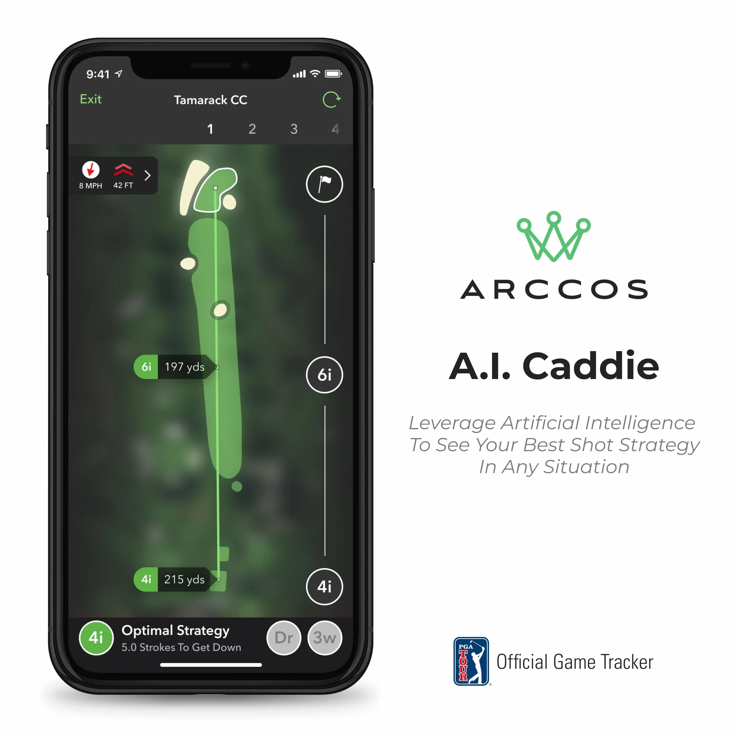 Arccos Golf Smart Sensors - System śledzenia golfa z dalmierzem GPS AI (80013)