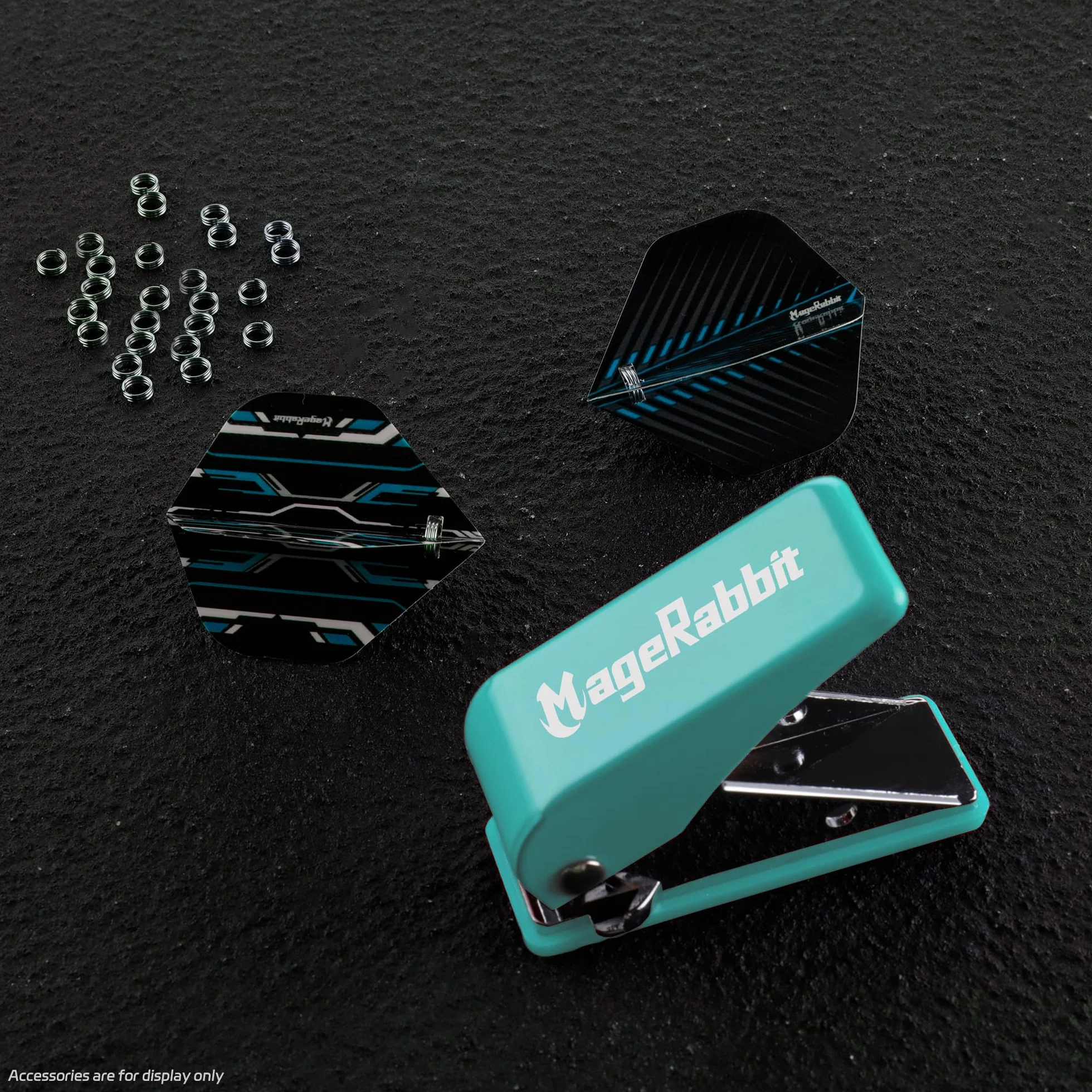 Dart Flight Hole Punch Tool with 100 Metal O Rings