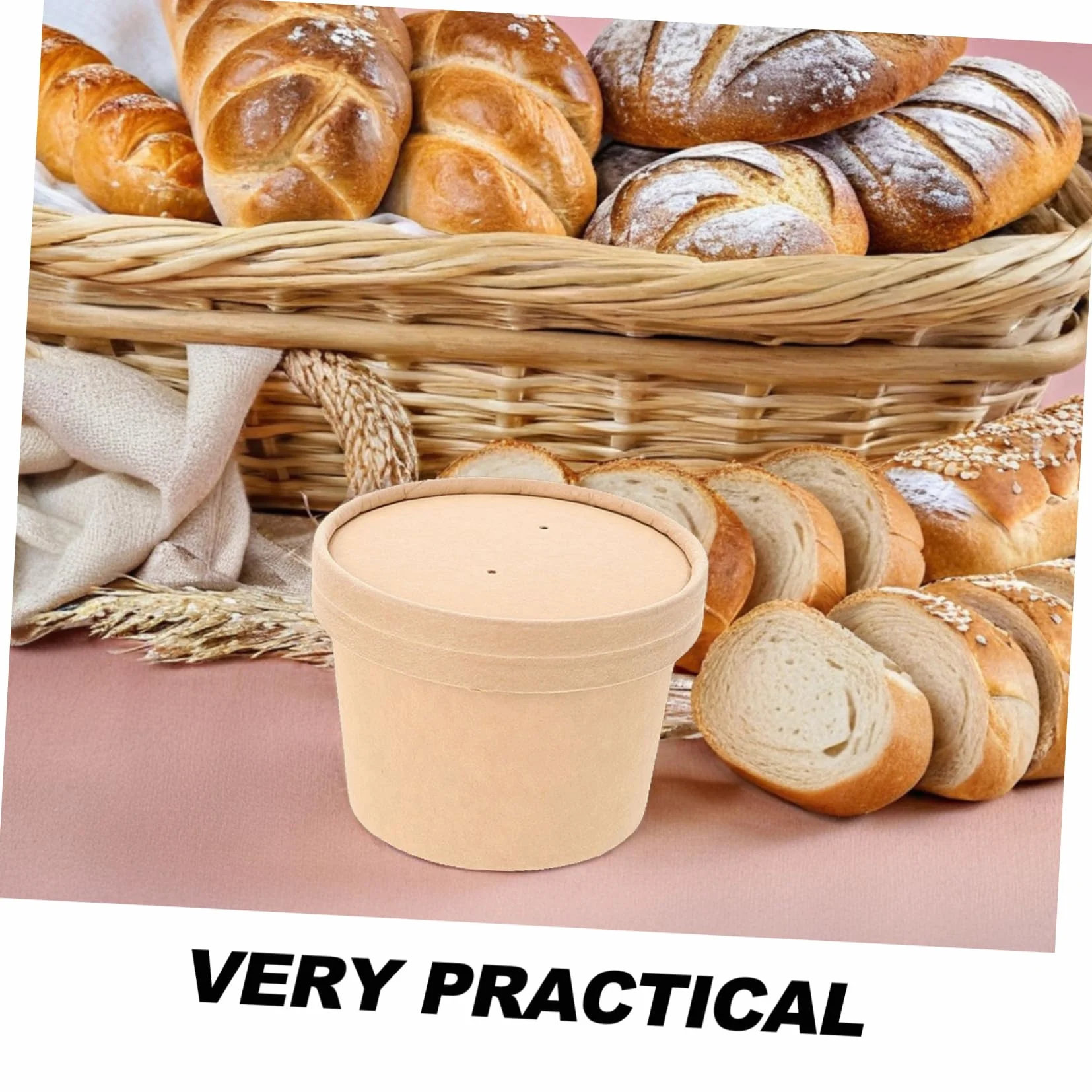 Set da 10 Coppette Gelato Carta 8oz Coperchio, Tazze Monoporzione per Gelati e Snack