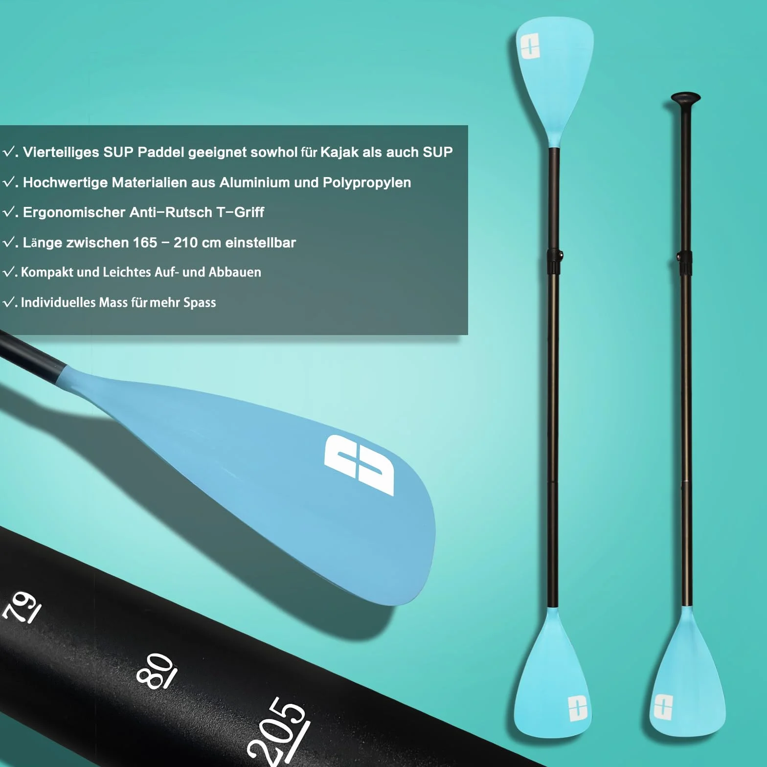 Stand up paddle gonfiabile, sedile per kayak e supporto per fotocamera, pagaia 2 in 1, 330 x 76 x 15 cm, fino a 150 kg, pompa con cinghia da piede, zaino