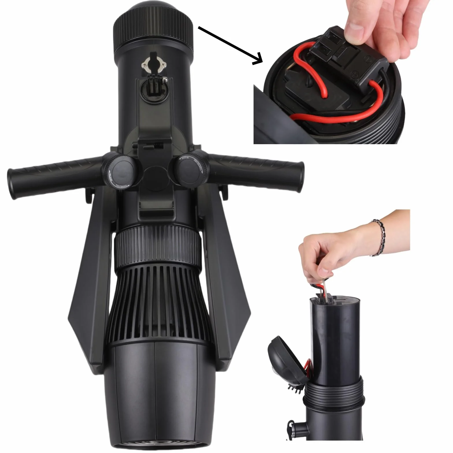 C CAMOLECH Monopattino elettrico subacqueo 700 W 16000 mAh 30 m profondità 10 velocità scooter Fast Sea batteria rimovibile doppie pinne