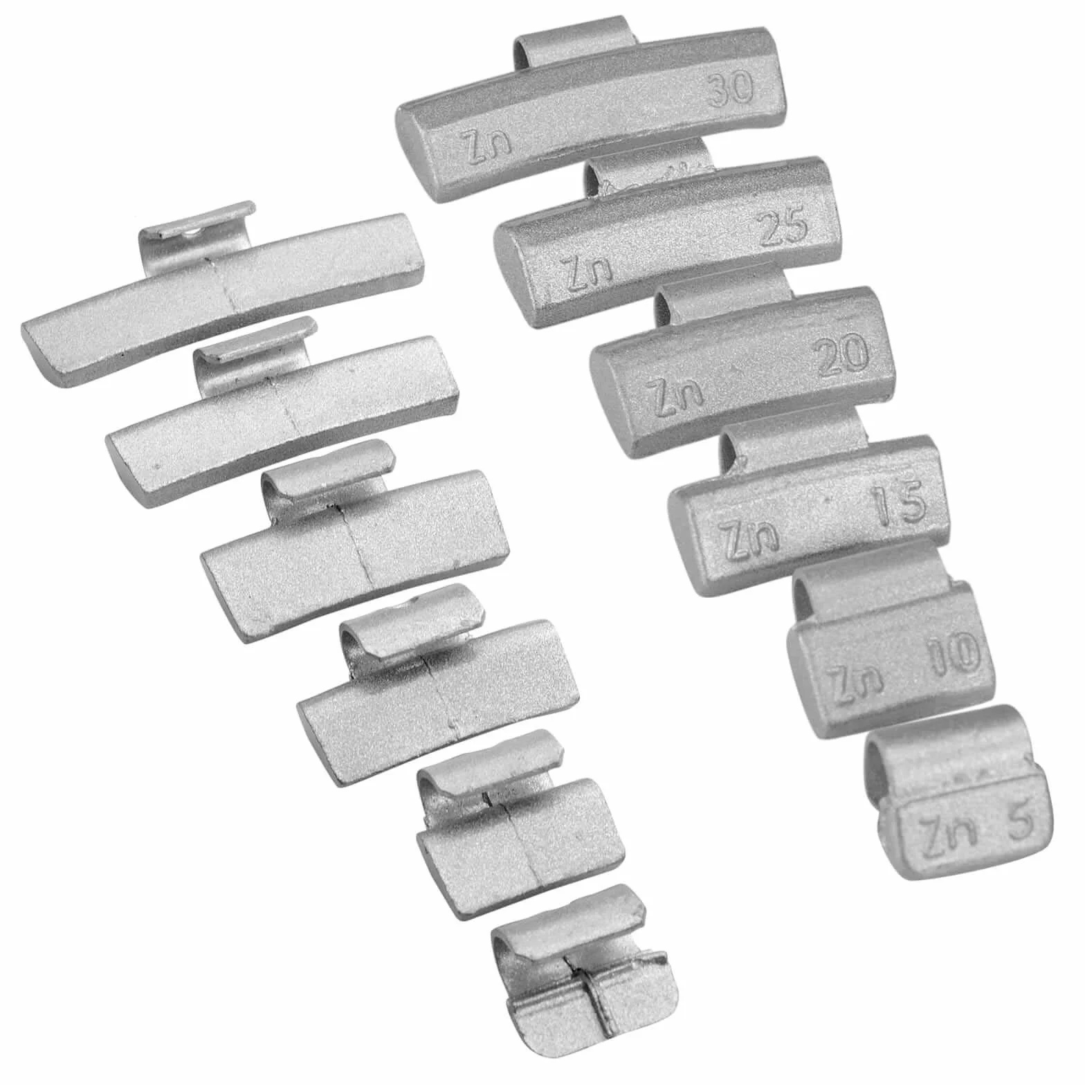 HASKYY 225x Clip sui Pesi delle Ruote per Cerchi in Alluminio, specifica: 5g - 30g