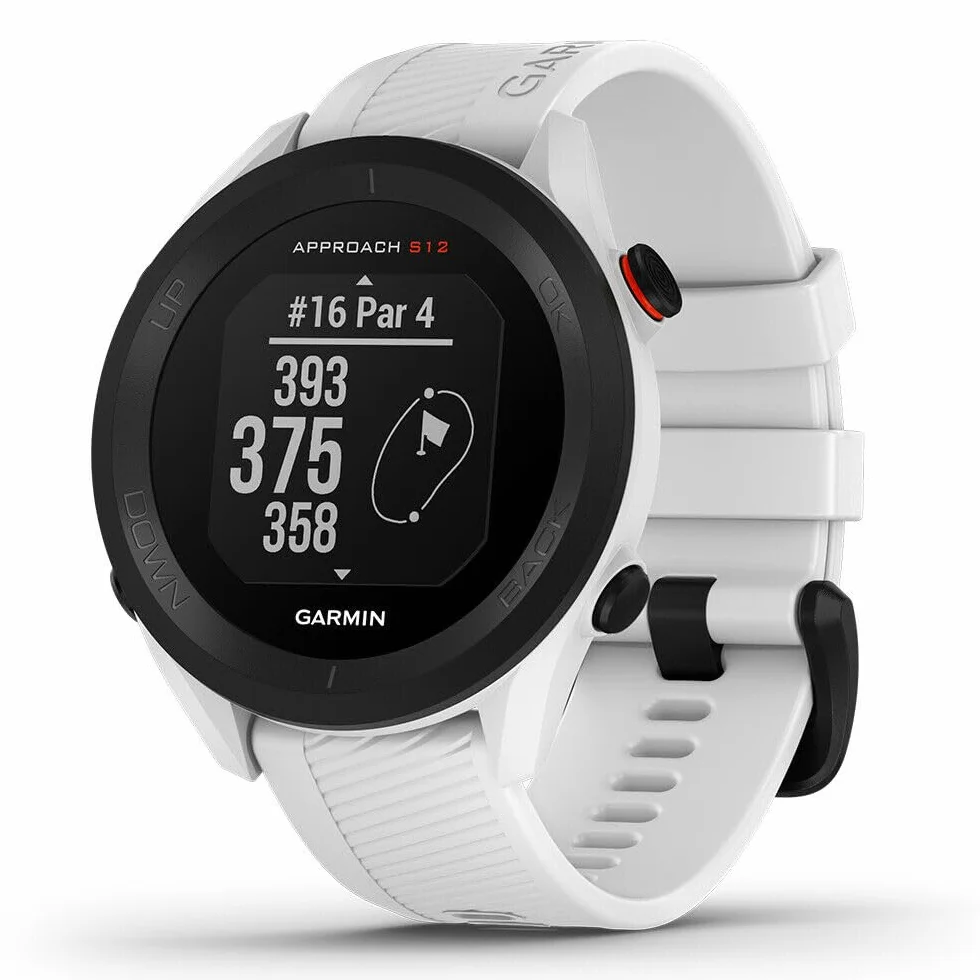 Garmin Approach S12 orologio da golf GPS 42k+ campi precaricati bianco