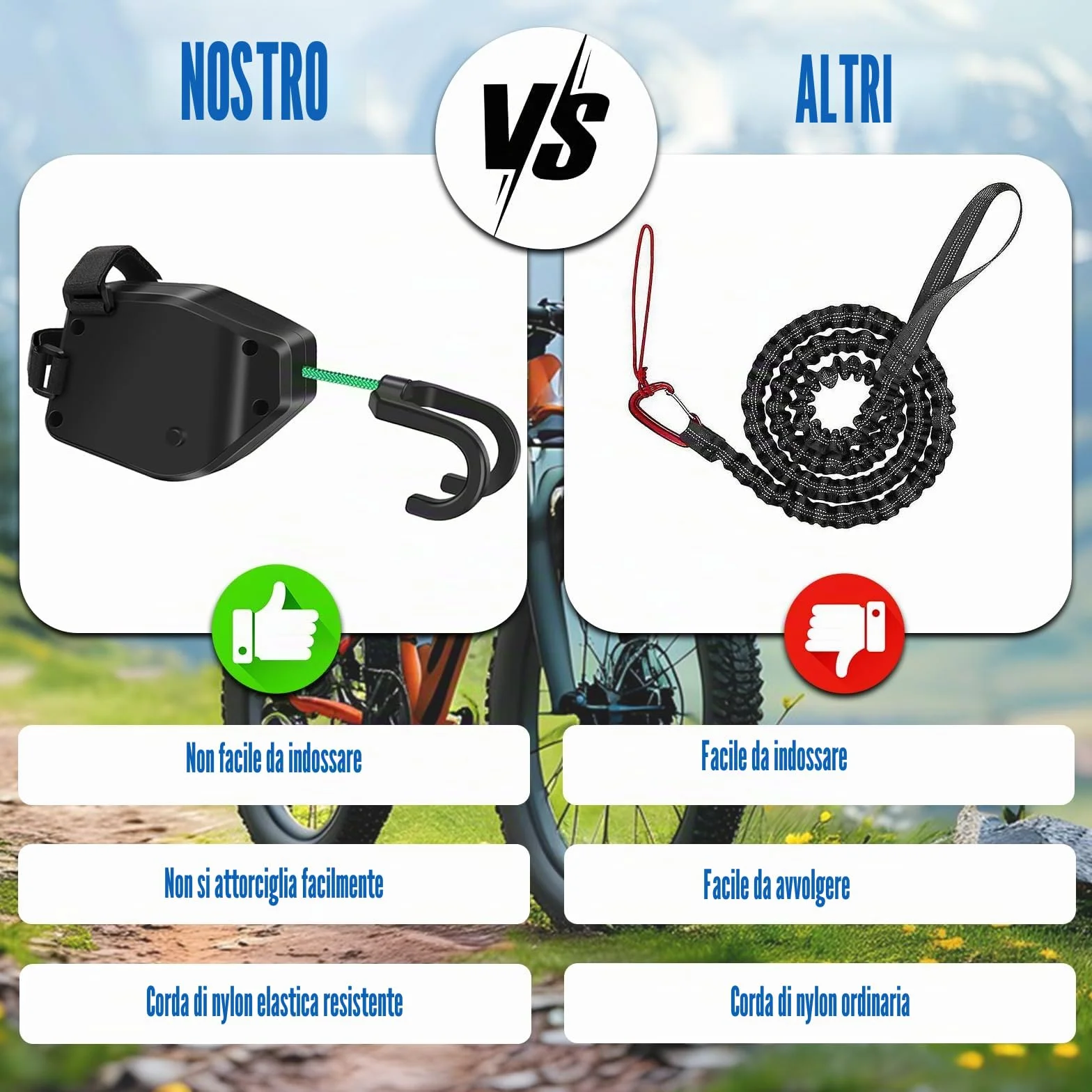 Corda di Traino per Biciclette per Bambini 2.5M Fune Traino Bici Bambino Extra Robusta Leggera Bar Trazione Velo Bambino MTB E-Bike