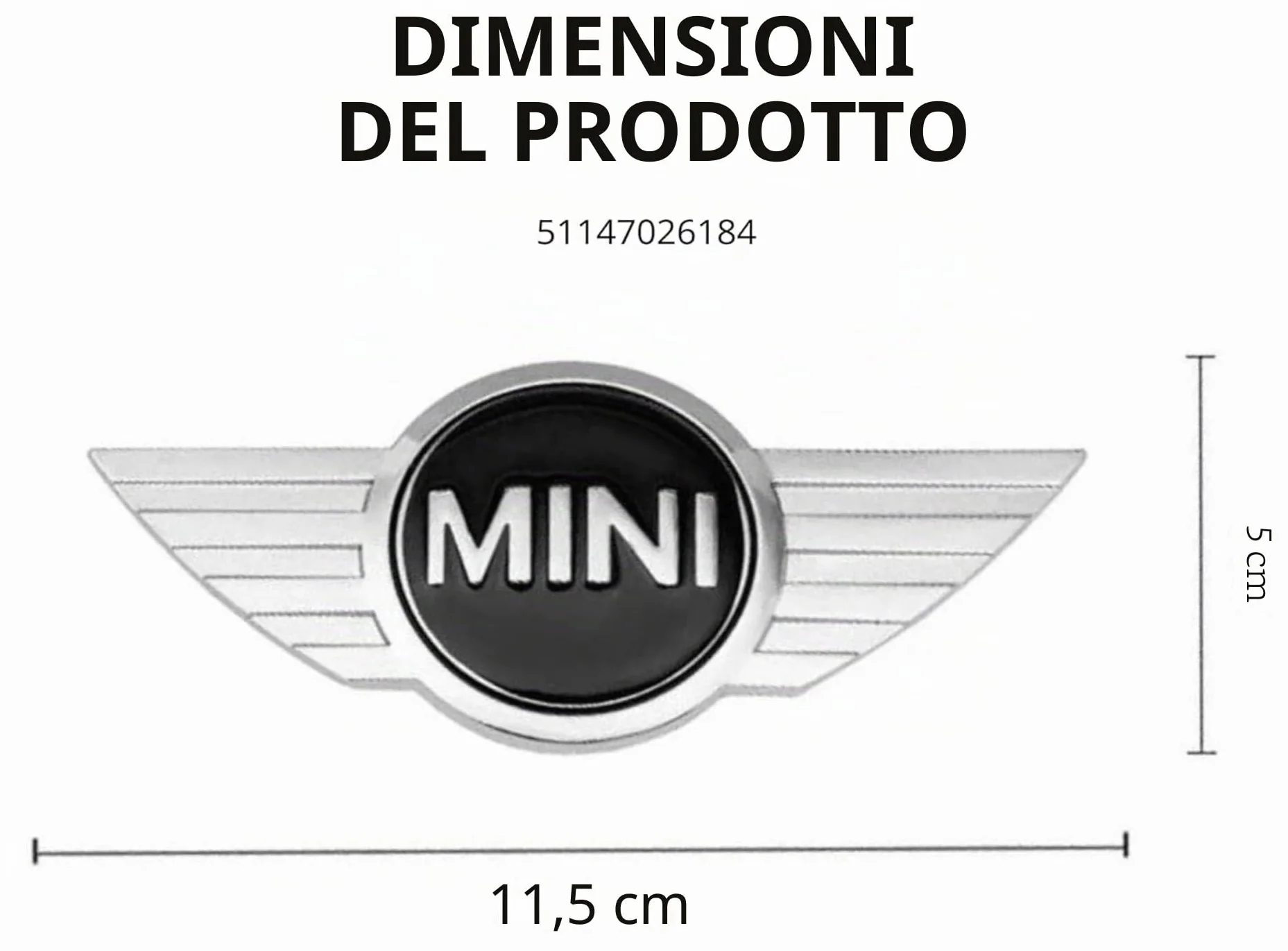 Oryginalny stemma Mini na maskę BMW Mini 51147026184