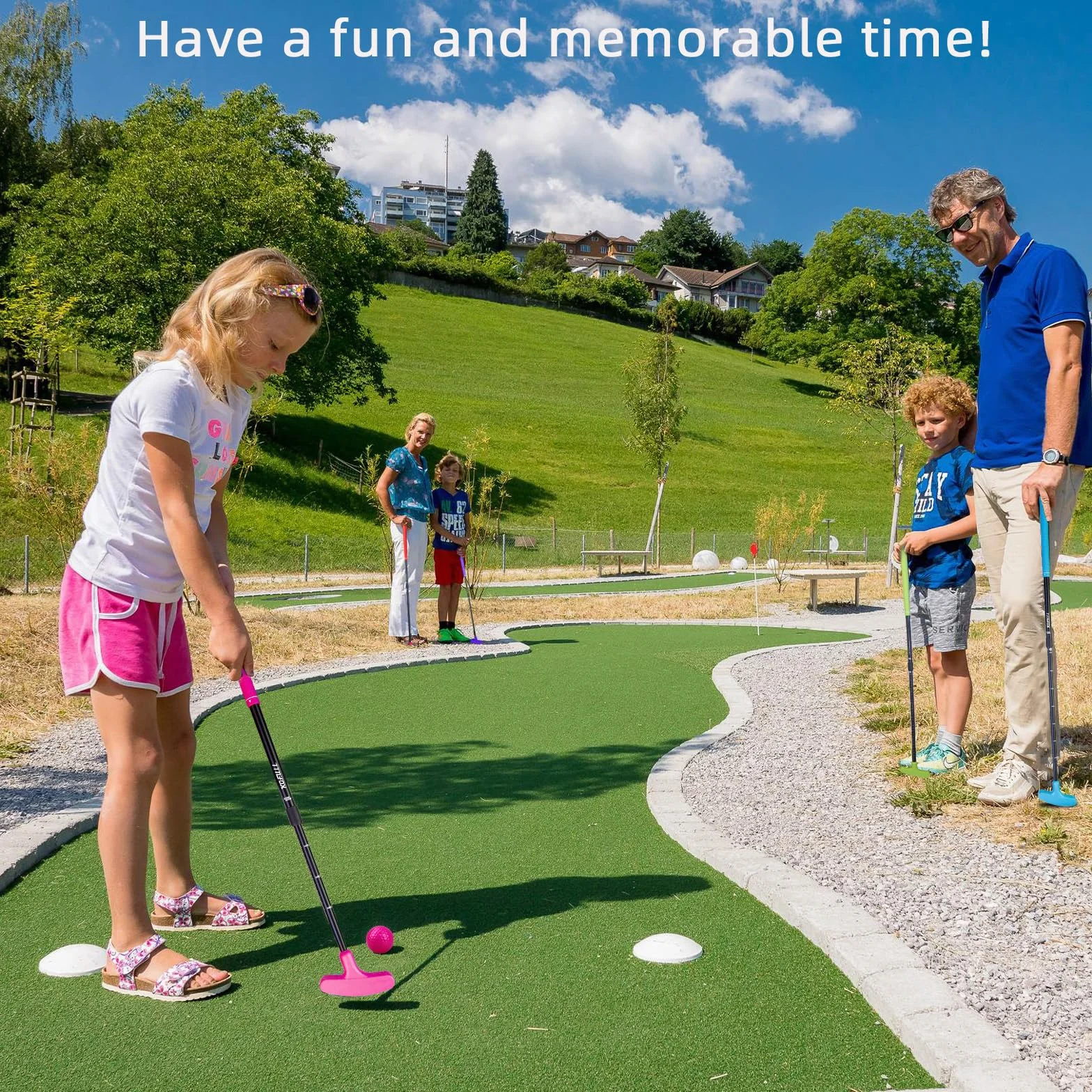 KOFULL Putter da golf bidirezionali Confezione da 5 Lunghezza regolabile