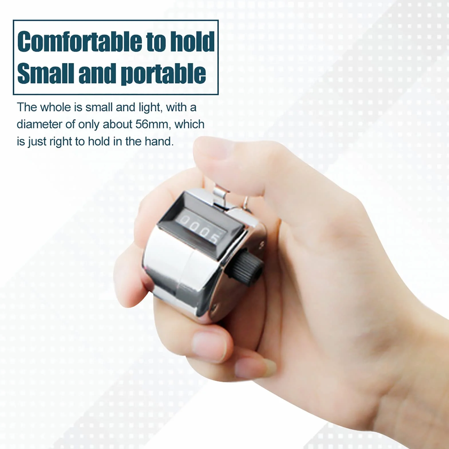 Contatore Contapersone in Metallo 4 Numeri Portatile Clicker