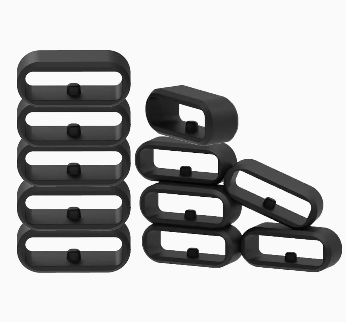 20 mm compatibile con Amazfit Bip Smartwatch Security Loops in gomma silicone Keeper anelli morbidi e durevoli di fissaggio ad anello antiscivolo per Amazfit Bip (confezione da 10)