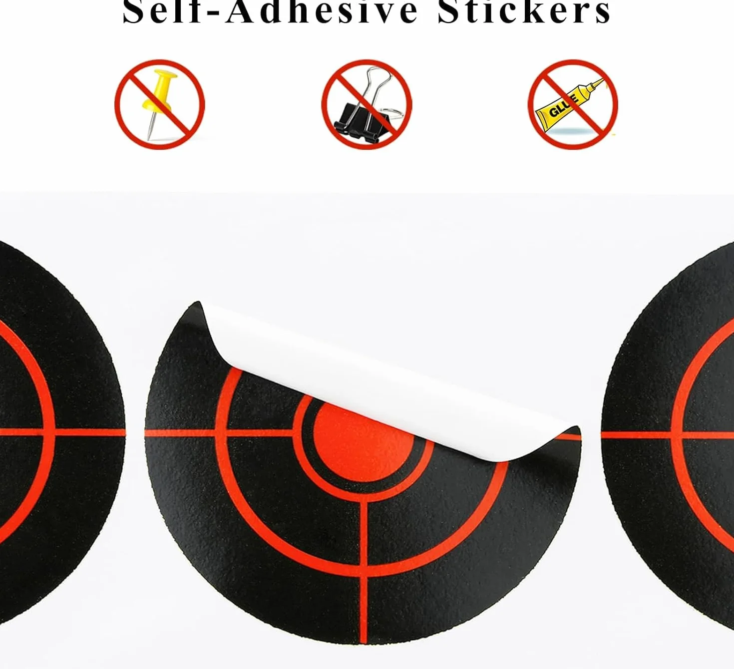 Bersagli splatter autoadesivi fluorescenti gialli 7,6 cm per tiro con fucili e pistole Airsoft BB