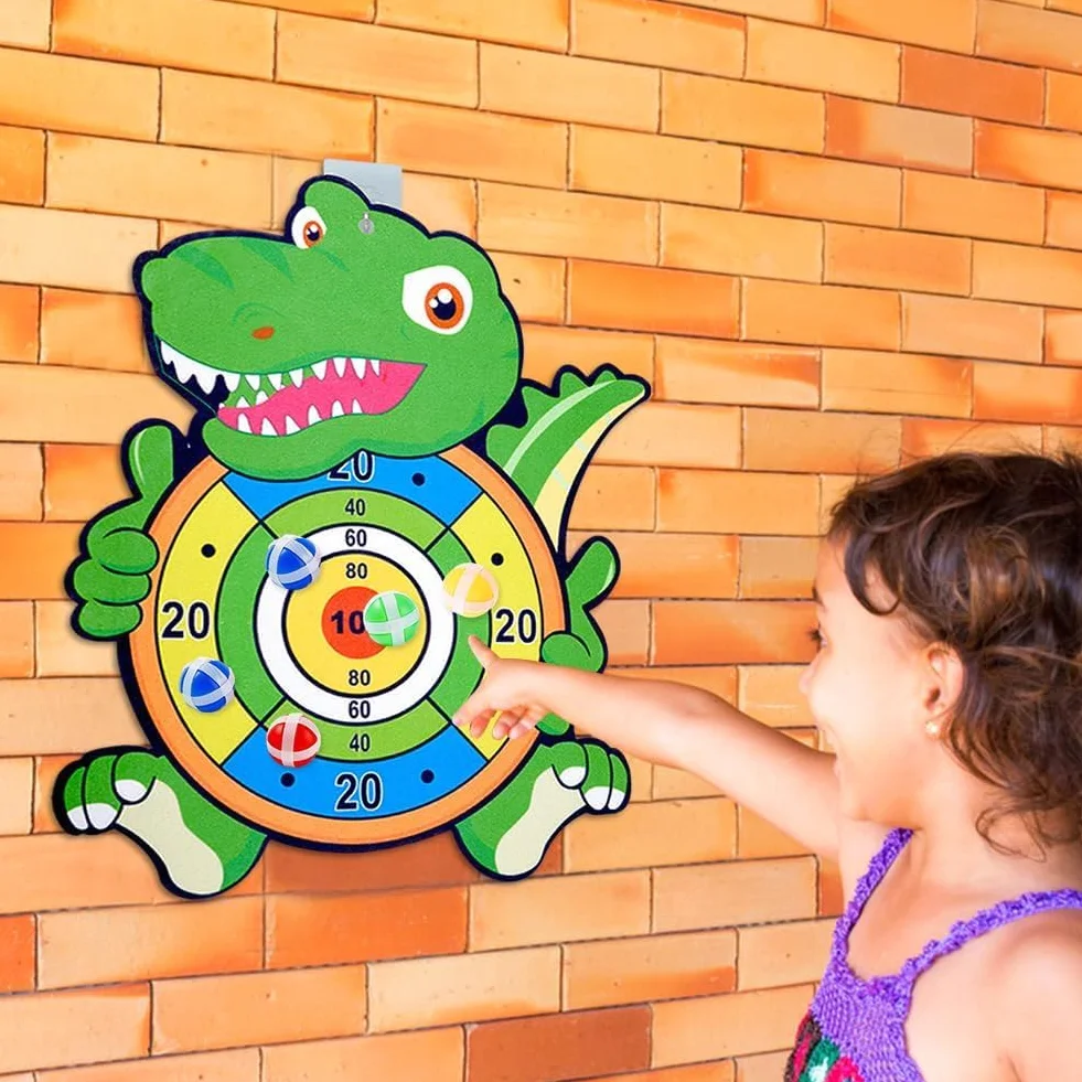 Giocattolo per Freccette con 12 Palline Adesive Bersaglio Tiro al Bersaglio Giochi Bambini 3-12 Anni