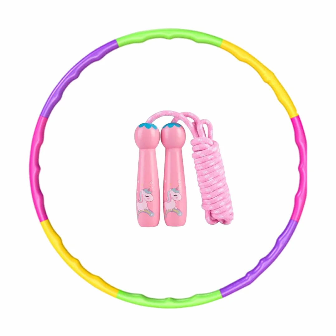 HAGNA Hula Hoop con Peso 8 Parti in Plastica Rimovibile con Corda per Saltare Ginnastica Danza Adulti
