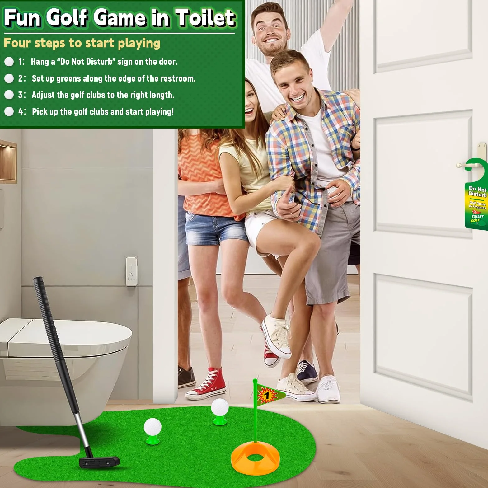 Pipihome Golf da Bagno Minigolf Regalo Uomo