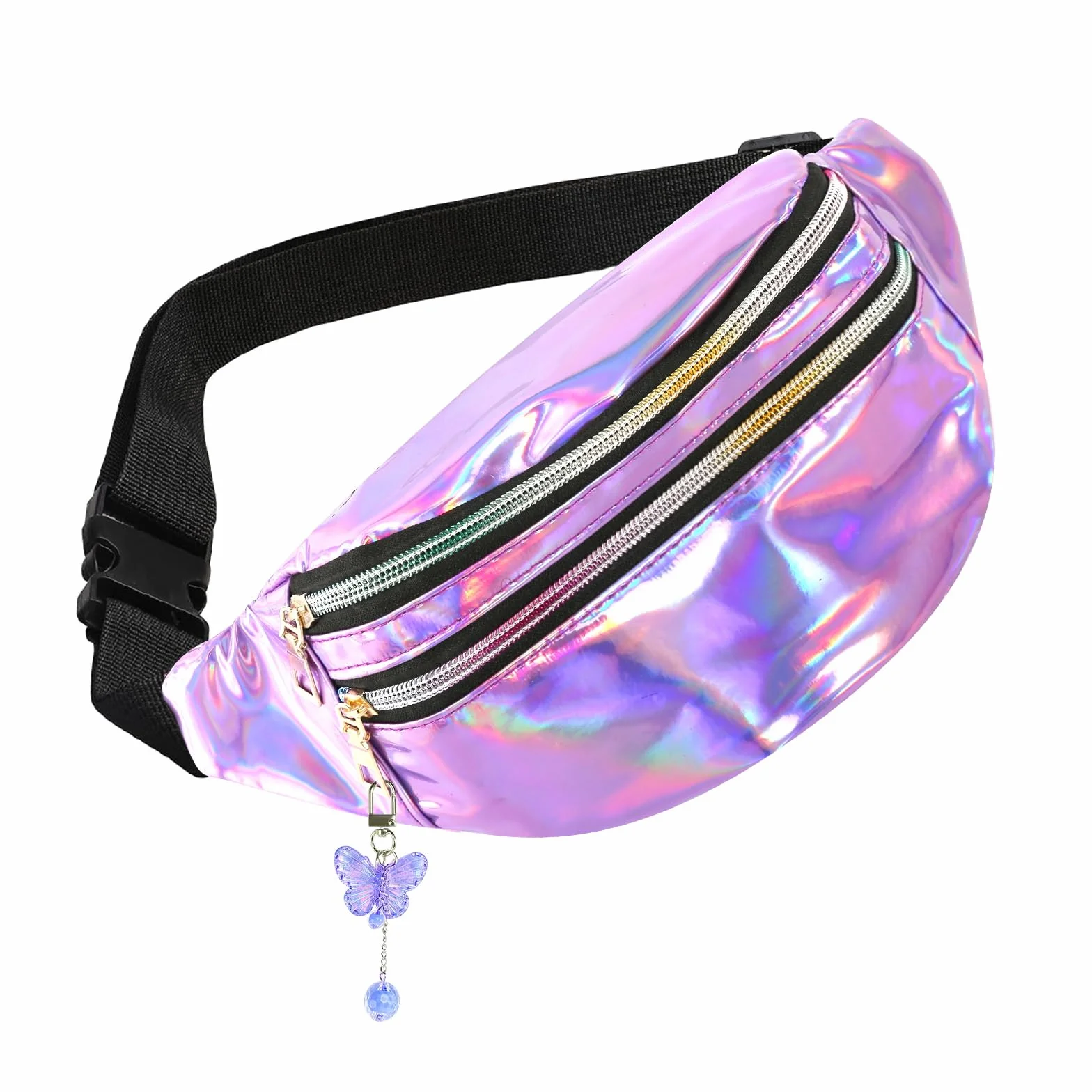 Marsupio a Farfalla Viola 30x12x13 cm Elegante Hipbag per Bambini