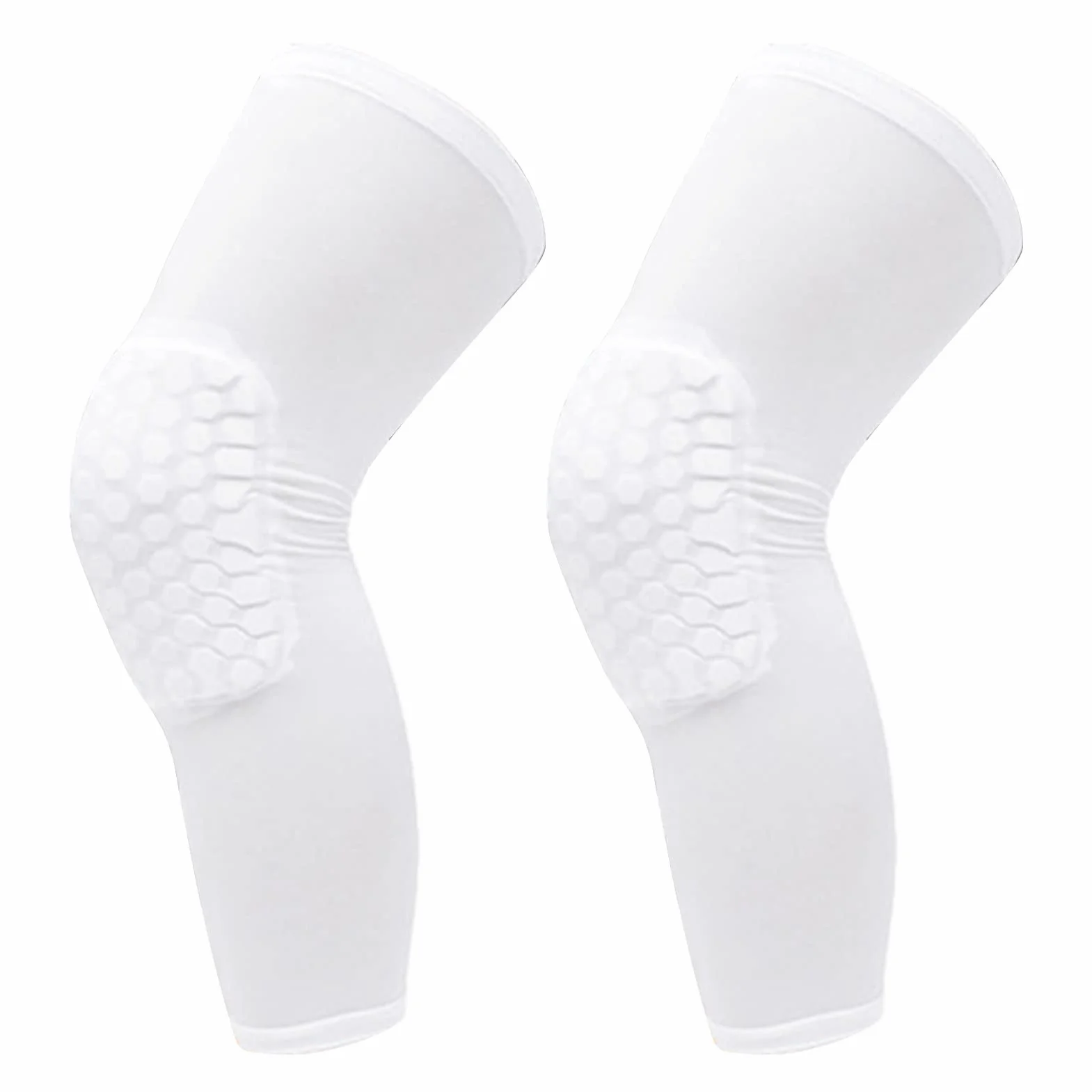 Ginocchiera Unisex a Compressione Anticollisione a Nido d'Ape per Pallacanestro (M 160-175 cm)