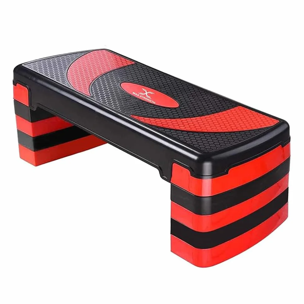 Stepper fitness con 5 livelli di altezza regolabili 10-30 cm, piattaforma antiscivolo per esercizi aerobici