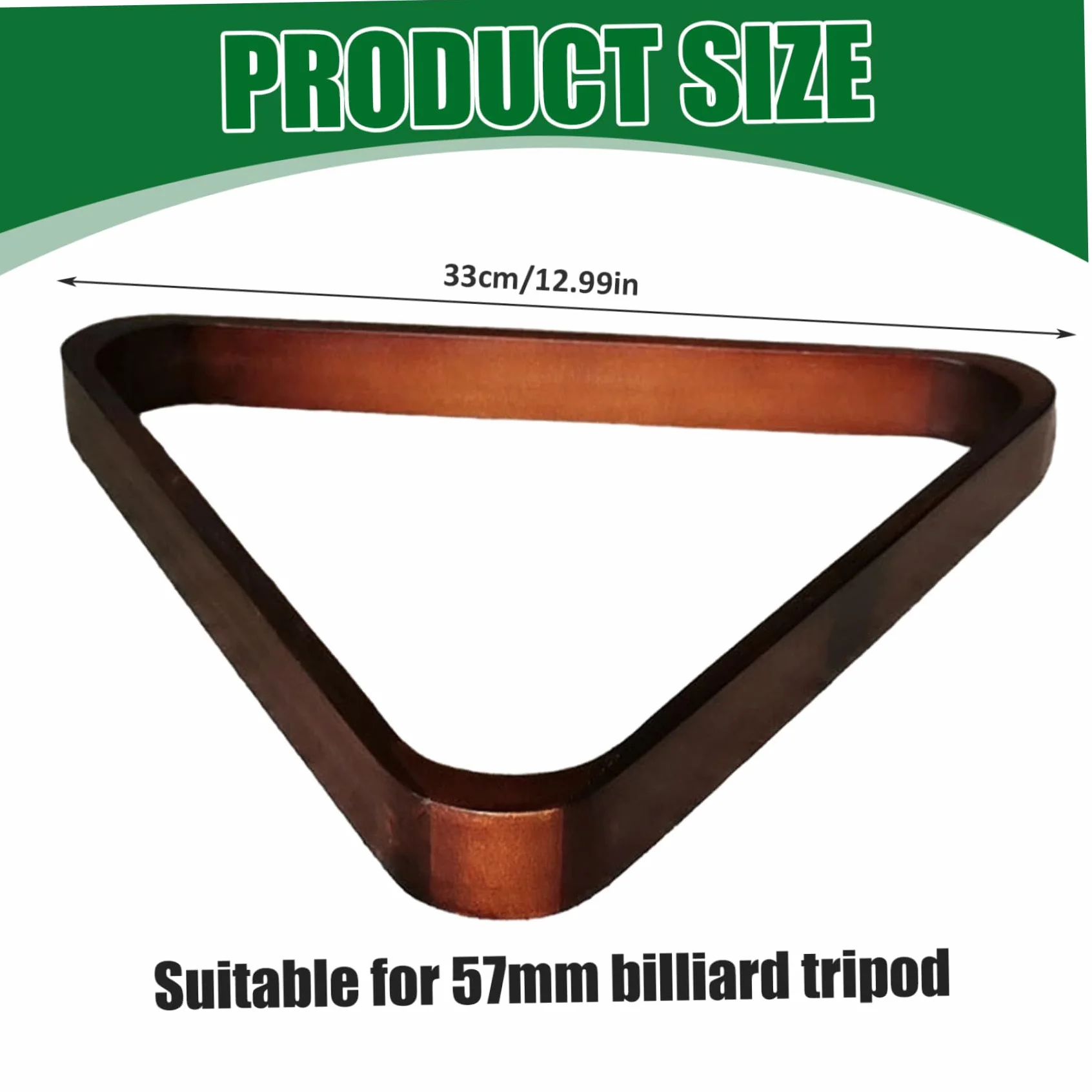 Triangolo a Rack per Piscina in Legno a 9 Palle, Accessori da Biliardo per Palline Standard 2-1/4 Pollici