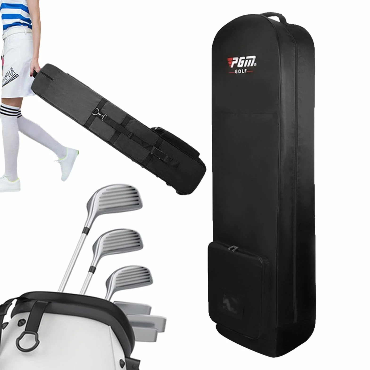 Sacca Da Golf Da Viaggio - Borse Per Aereo Da Golf, Sacca Da Golf Con Ruota Da Viaggio | Da Golf Leggeri E Portatili Pieghevoli Con Maniglia Laterale, Borsa Da Viaggio Da Golf Portatile Faci