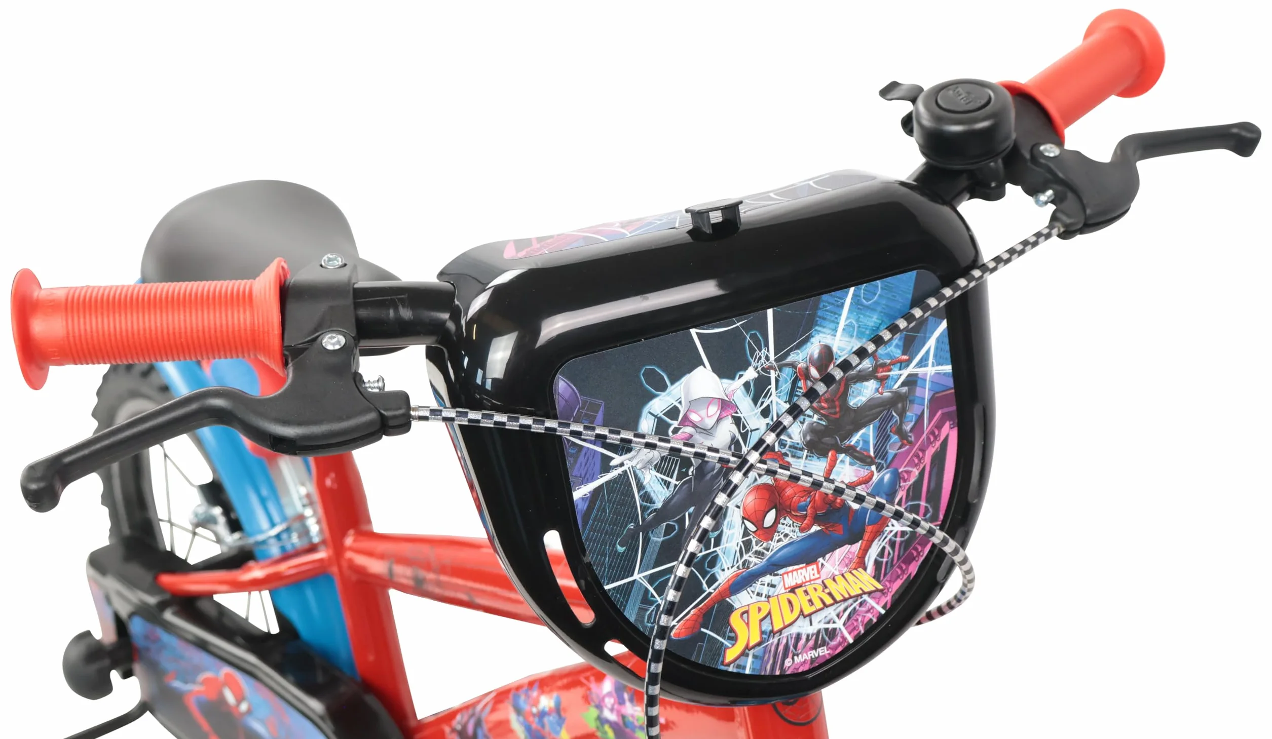 Denver Bike Bicicletta Bambino 14 Pollici Spiderman 3-5 Anni Rotelle Removibili Freni Caliper Telaio Acciaio