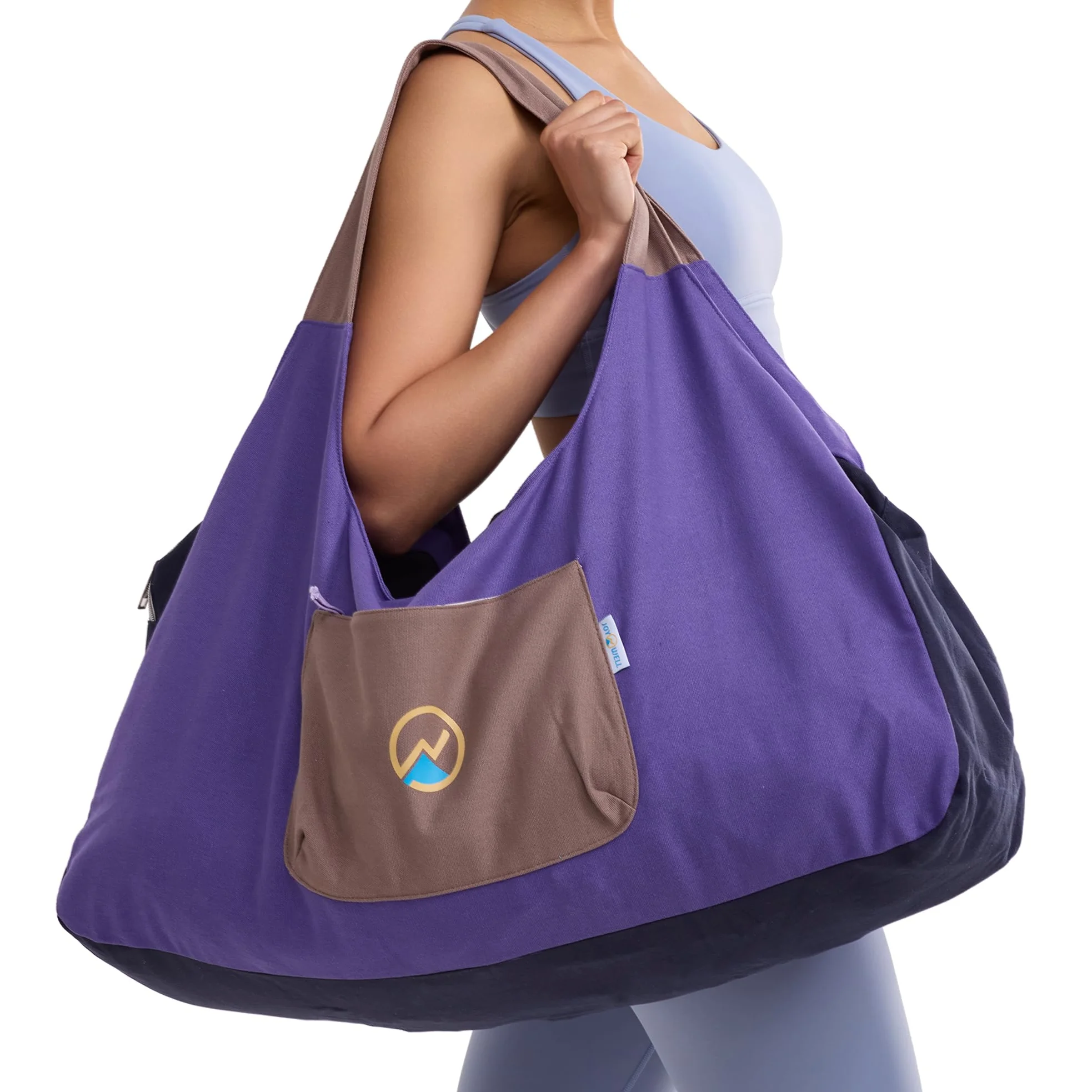 JoYnWell Grande borsa per tappetino da yoga per uomini e donne, elegante borsa con 4 tasche, resistente supporto per yoga si adatta a tutte le tue cose leggera e facile da trasportare, 76,2 cm