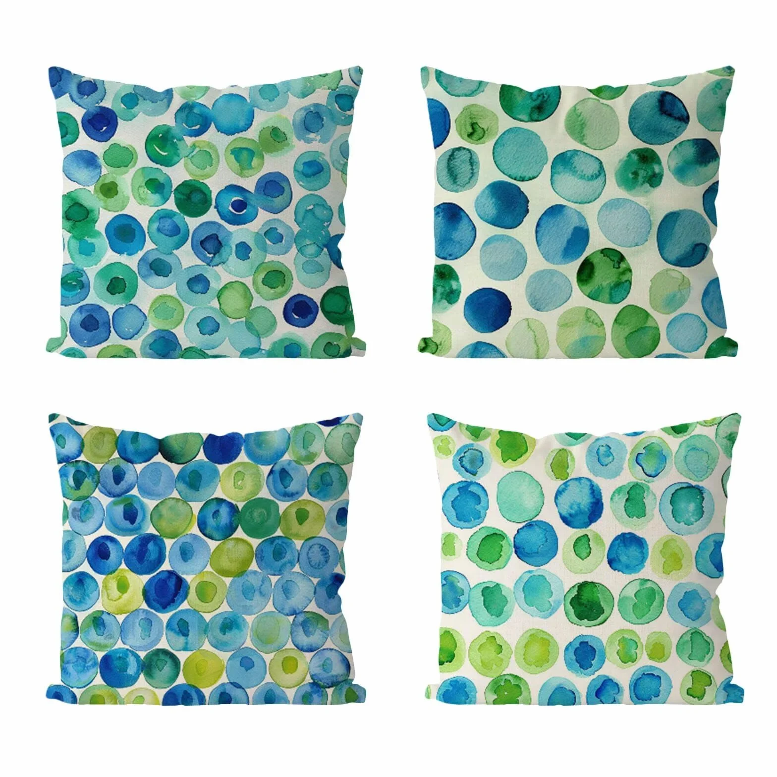 Cuscini per Divano Turchese Impermeabile 65x65 4 Pezzi Copricuscini Quadrati Giardino Esterno