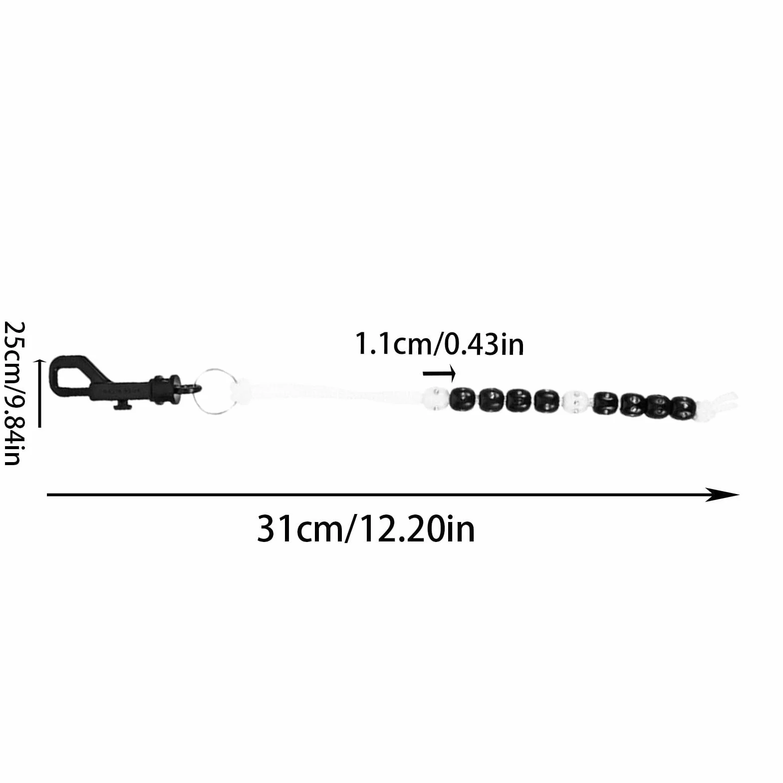 Bracciale Contatore Golf Perline con Strass per Contare i Colpi | Clip Contatore Punti