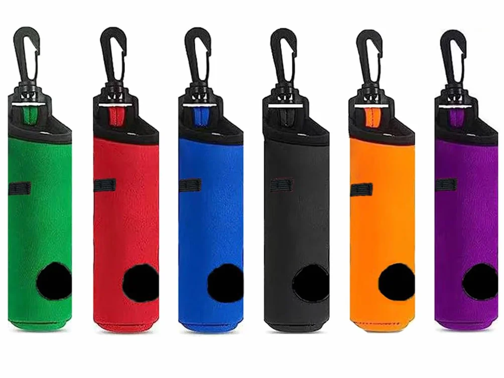 Borsa Porta Palline da Golf in Neoprene, Custodia Porta Tee da Golf, Cintura Porta Palline, 6 Pezzi, 6 Colori