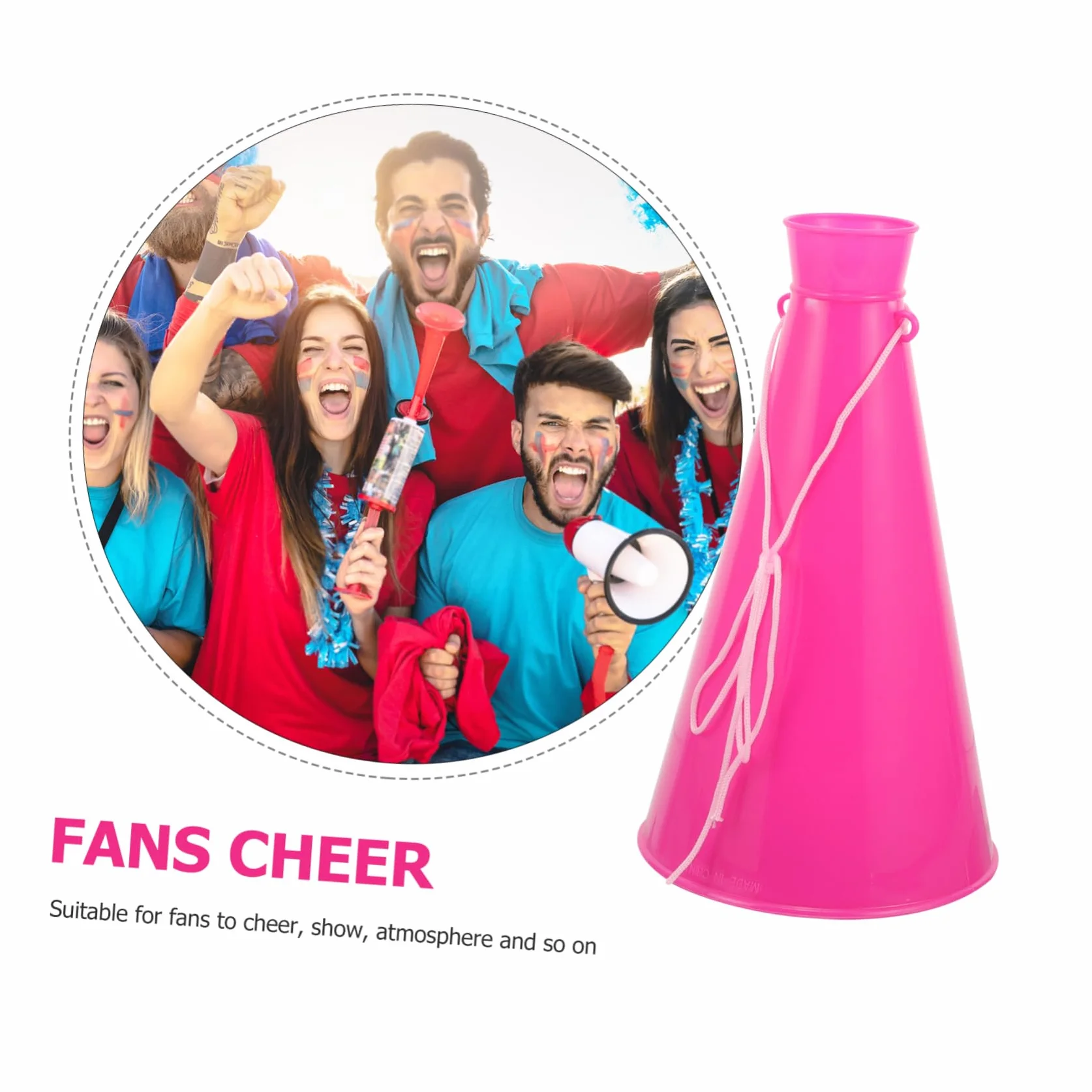 Toyvian Megafono Festa Plastica Rosa Tromba Portatile Altoparlante per Feste Sportivi Celebrazioni Allaperto