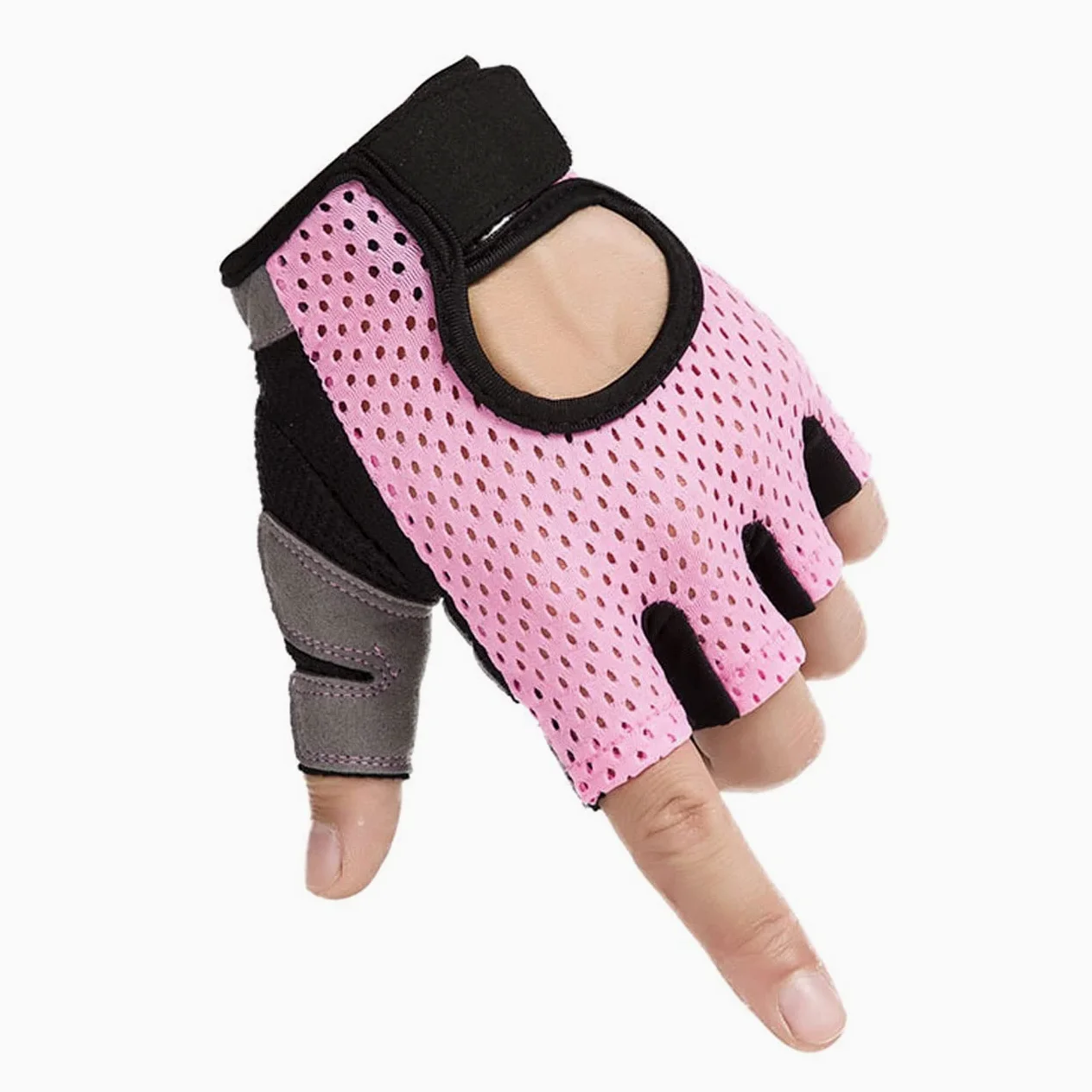 Guanti da Palestra, Guanti da Allenamento Traspirante Leggero, Guanti da Sollevamento Pesi Ultraleggeri for Uomini e Donne a casa Palestra Guanti (Color : Pink, Size : M)