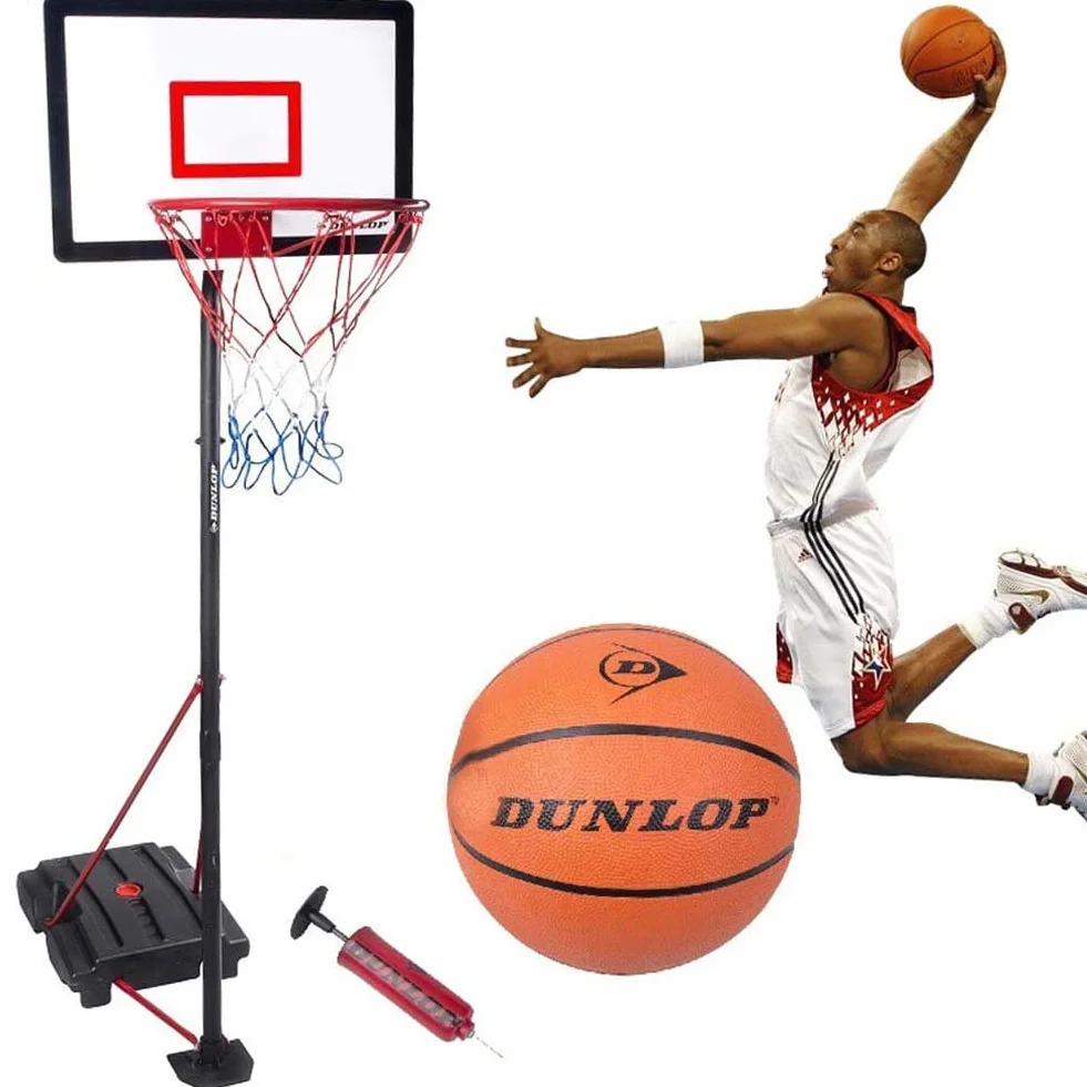 BAKAJI Canestro Basket con Piantana Regolabile 205 cm Nylon Esterno Giardino