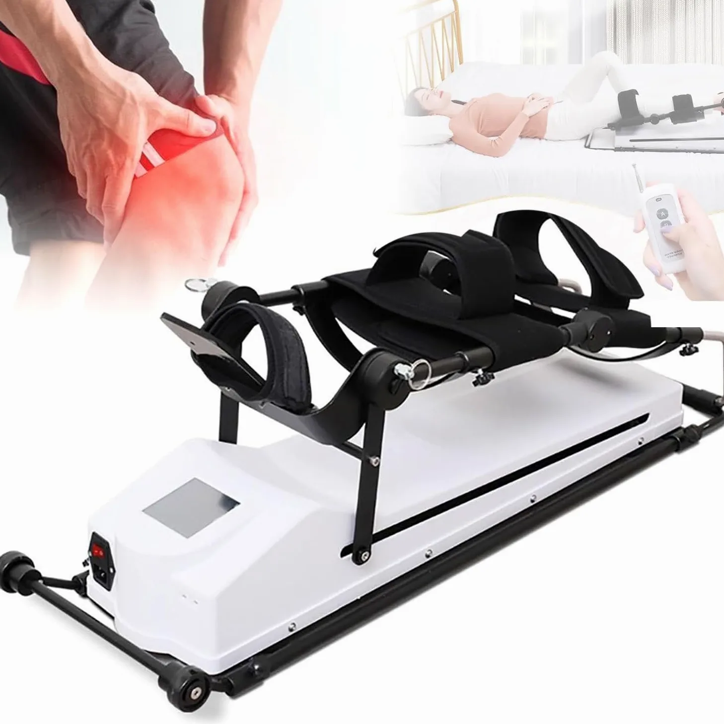 Trainer elettrico per la riabilitazione del ginocchio, 10 velocità regolabili, display dello schermo, dimensioni regolabili, regolabile da 0 a 120°, per rigidità articolare, post-frattura,right-M