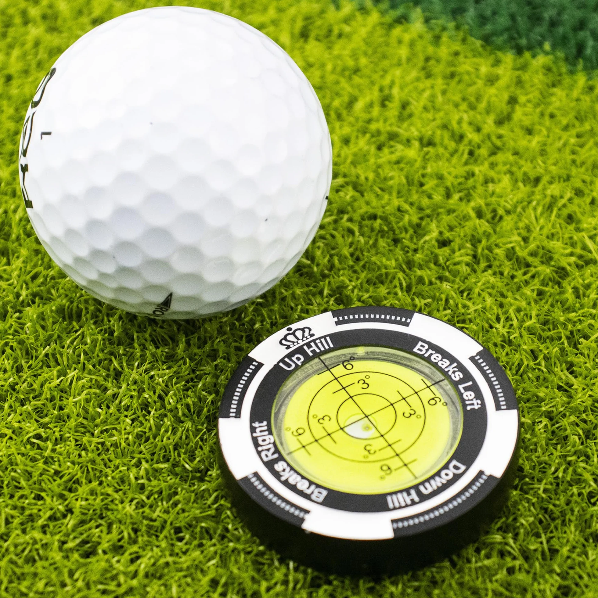 Golf Reader Horizontal Ball Marker z Poziomnicą, Precyzyjny Czytnik Zieleni, Klips na Czapkę