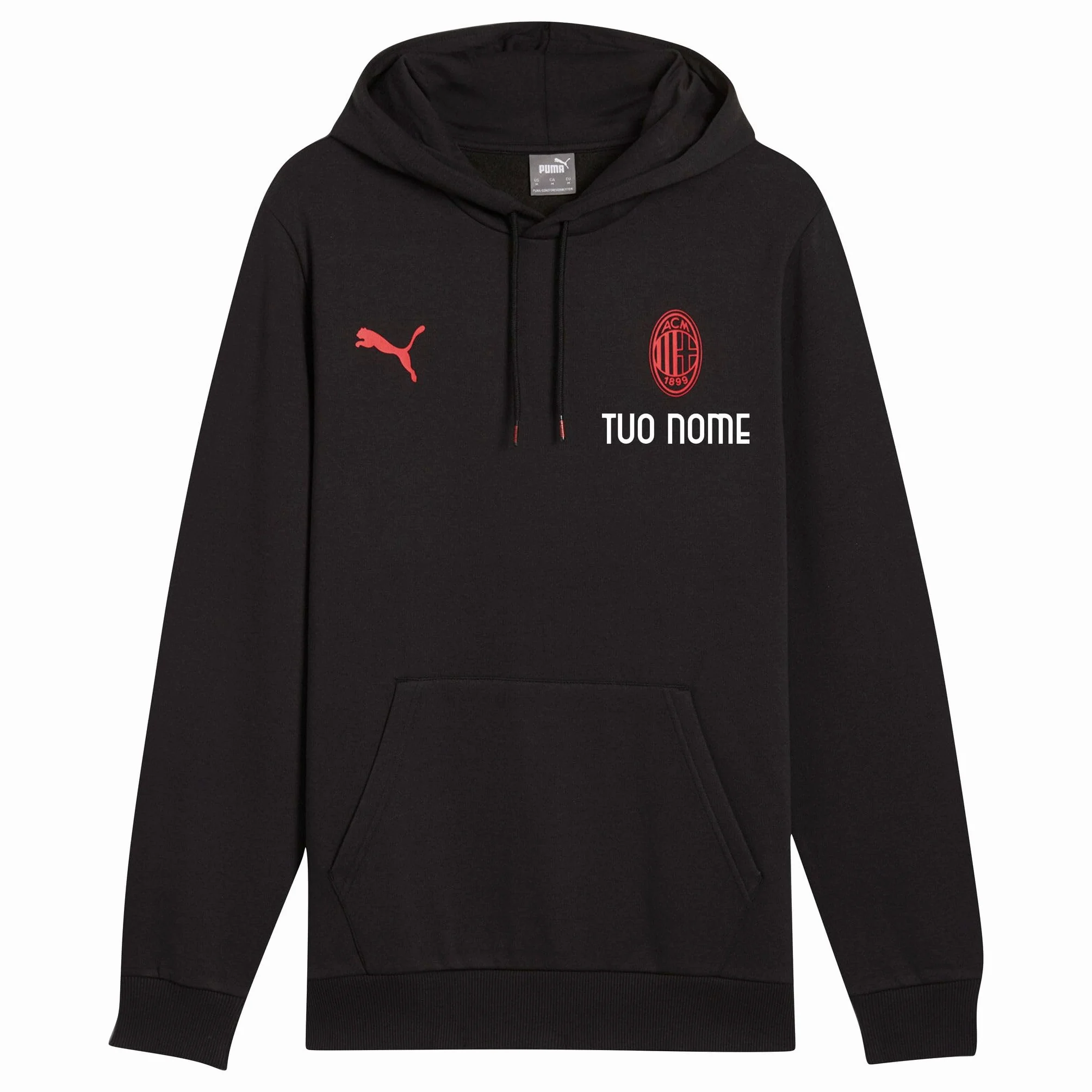 PUMA Felpa Milan Cappuccio Ufficiale Nera Adulto Bambino